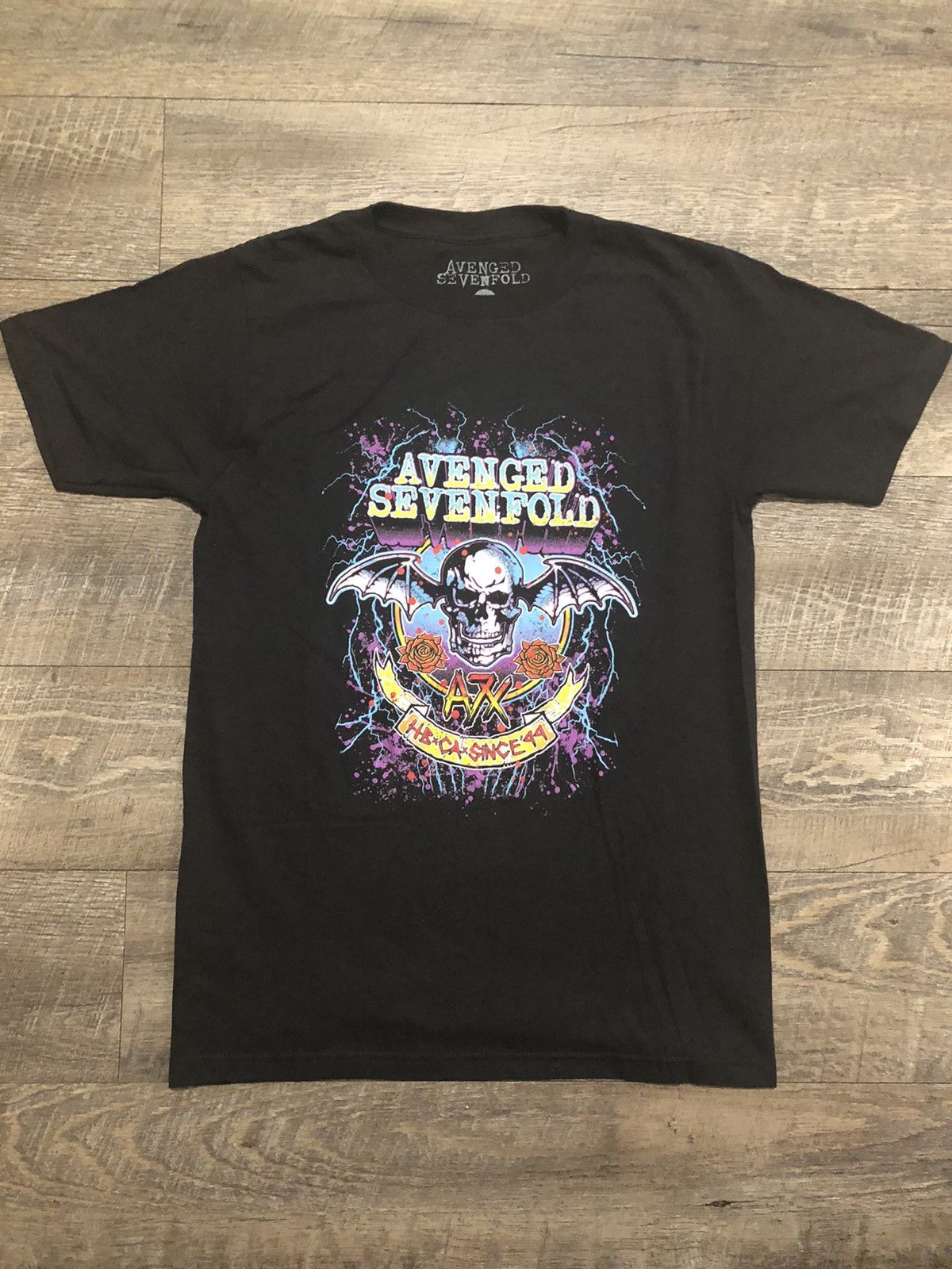 Band Tees Avenged Sevenfold Tour Black Tee Shirt Size XS Size US XS / EU 42 / 0 - 1 Thumbnail