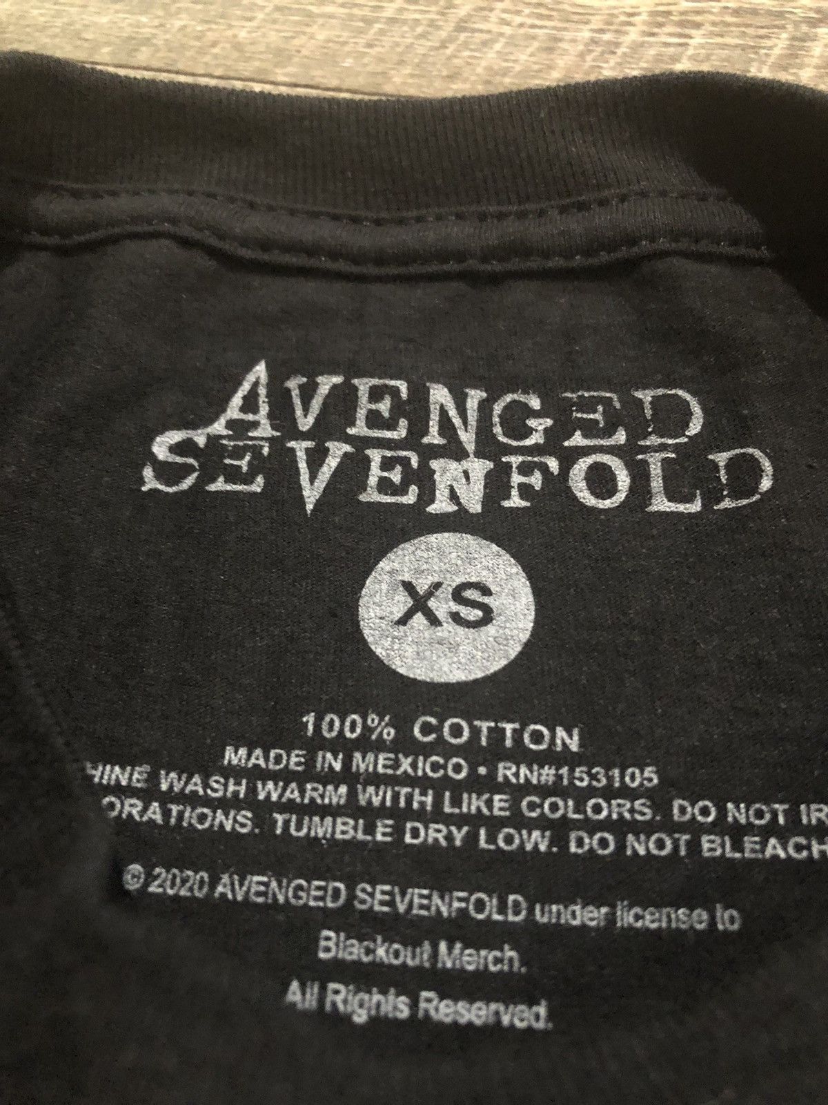 Band Tees Avenged Sevenfold Tour Black Tee Shirt Size XS Size US XS / EU 42 / 0 - 5 Thumbnail