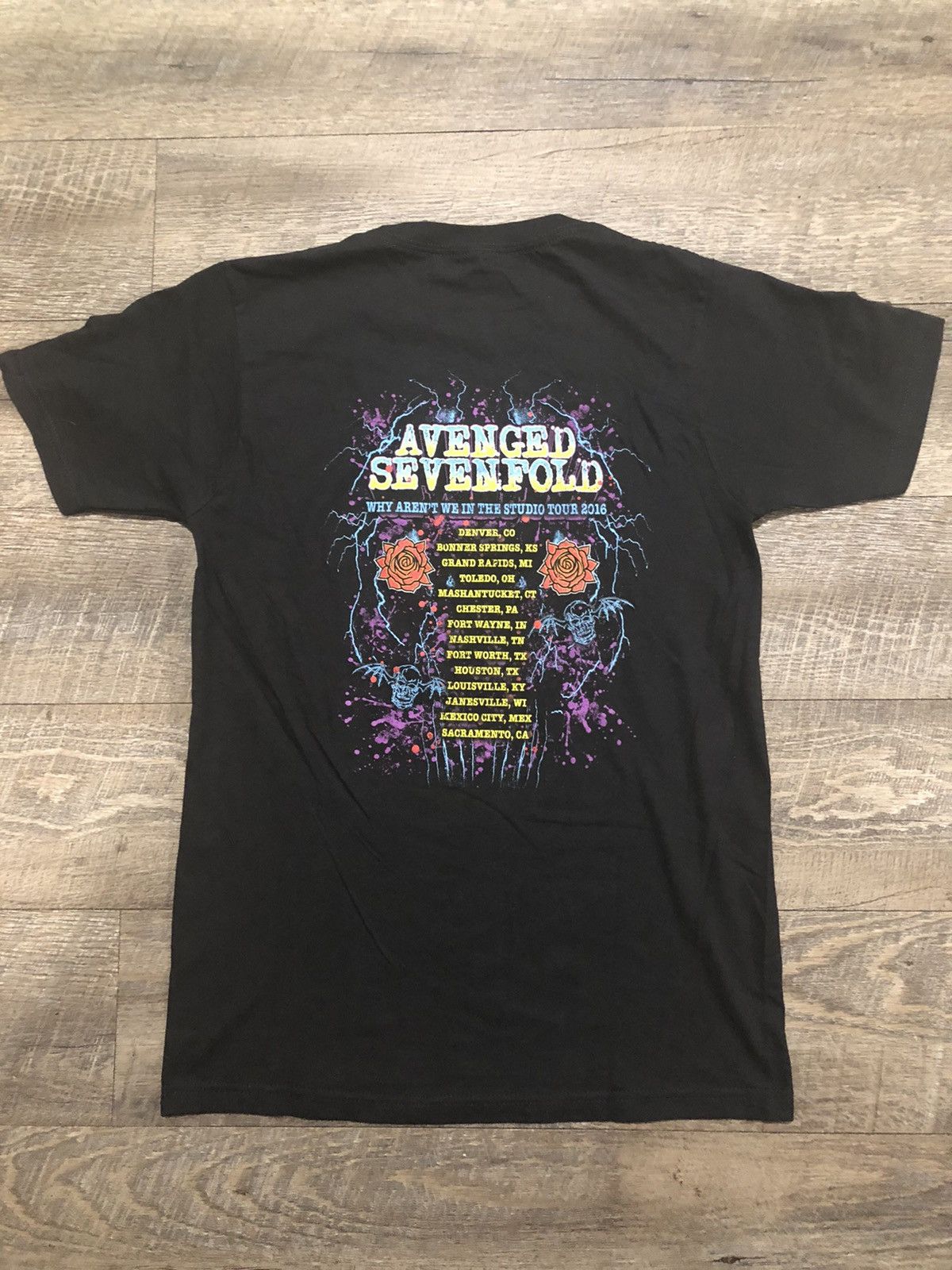 Band Tees Avenged Sevenfold Tour Black Tee Shirt Size XS Size US XS / EU 42 / 0 - 3 Thumbnail