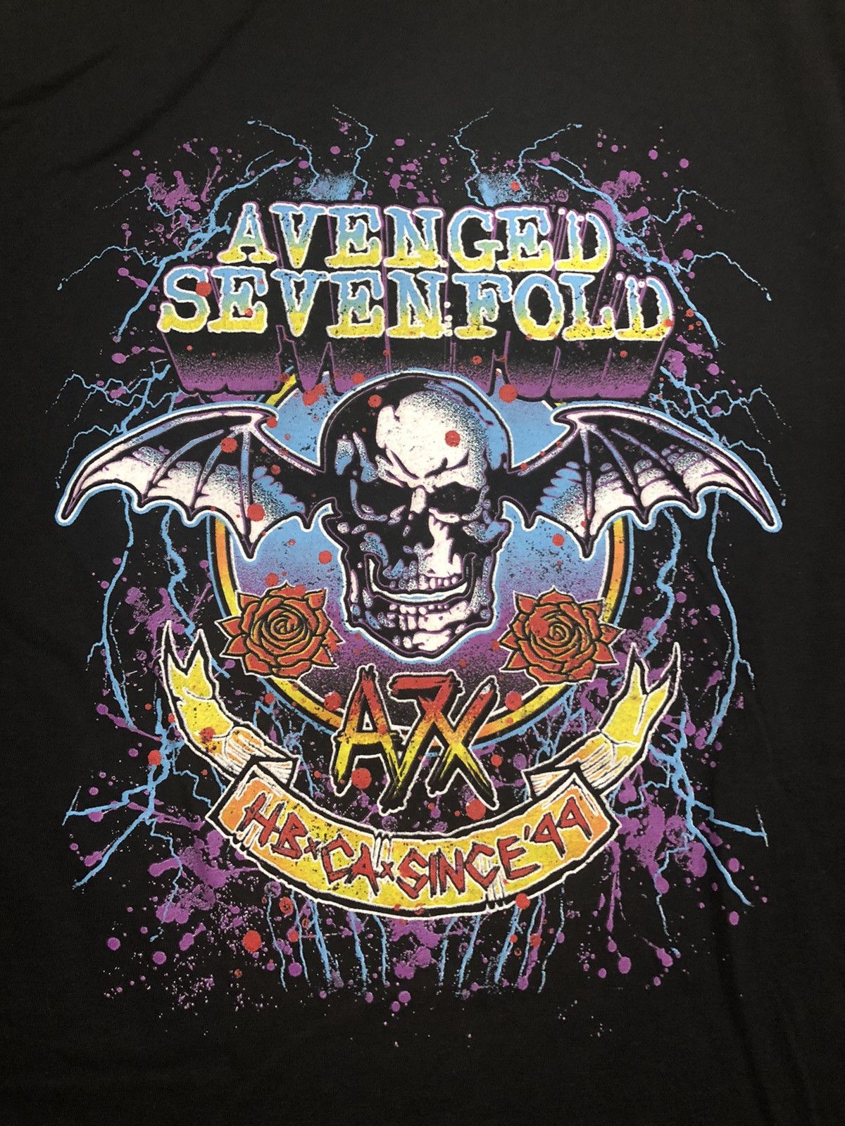 Band Tees Avenged Sevenfold Tour Black Tee Shirt Size XS Size US XS / EU 42 / 0 - 2 Thumbnail