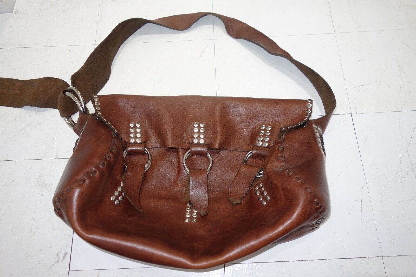 Brown Boho Studded Bag
