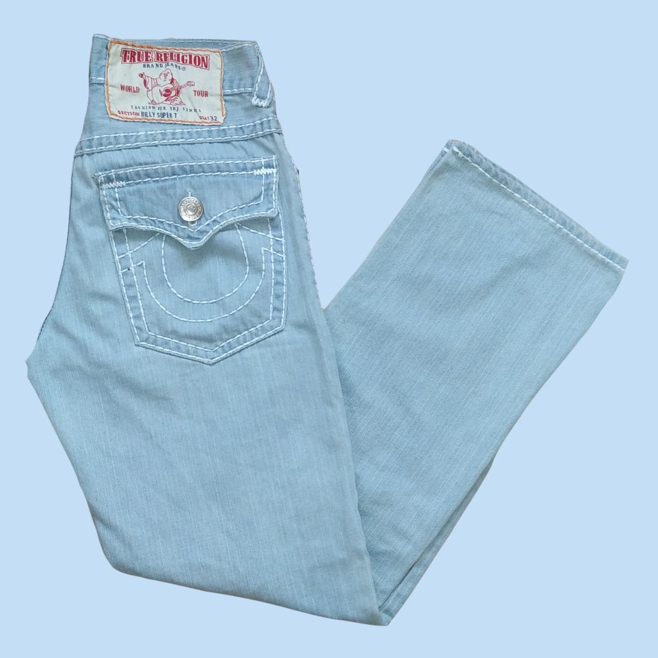 True Religion True Religion Baby Blue Jeans Grailed