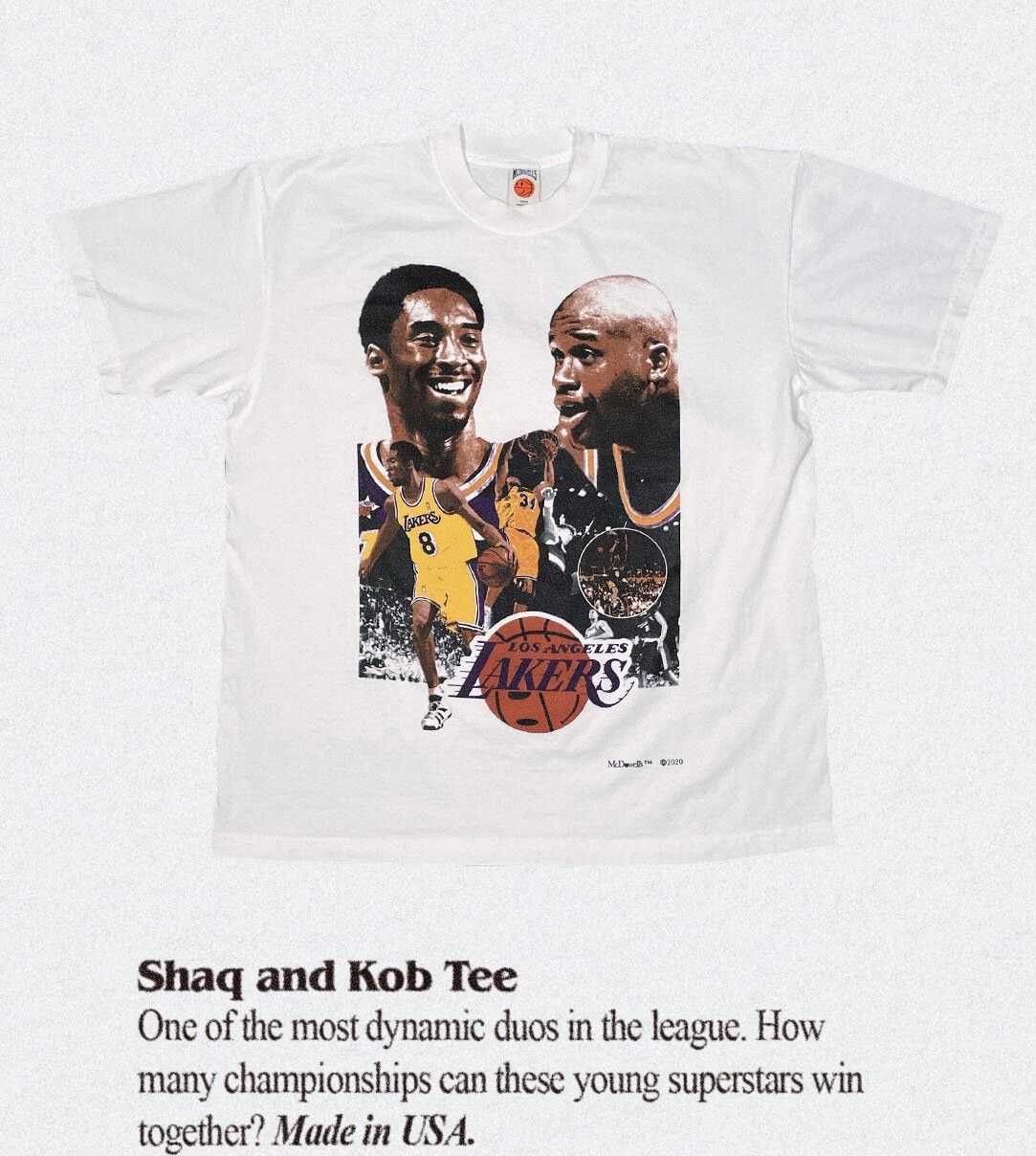 Other Mcdowells Shaq and Kobe Tee (White XL) Size US XL / EU 56 / 4 - 1 Thumbnail