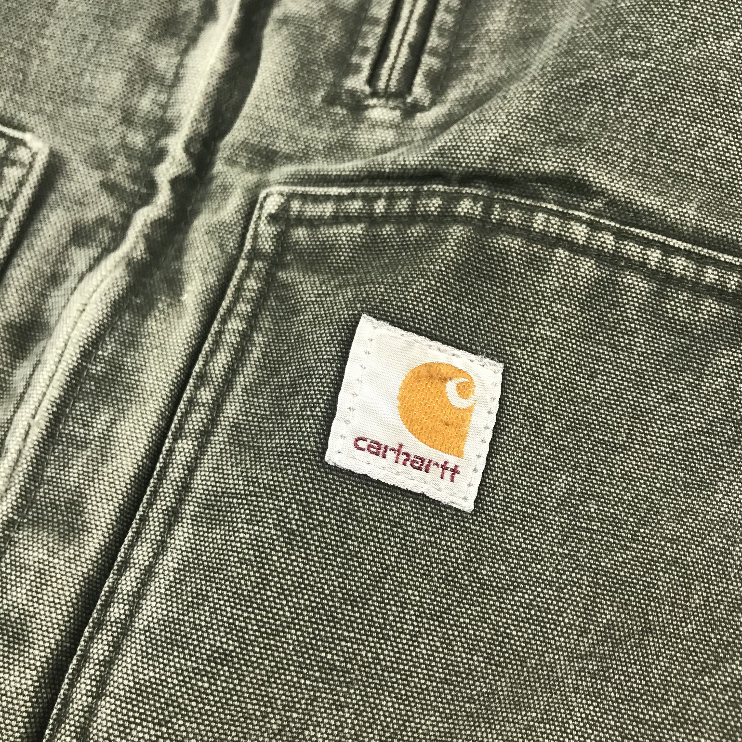 Carhartt × Vintage INSANE Vintage CARHARTT Faded Olive Jacket w Corduroy Collar Size US M / EU 48-50 / 2 - 3 Thumbnail