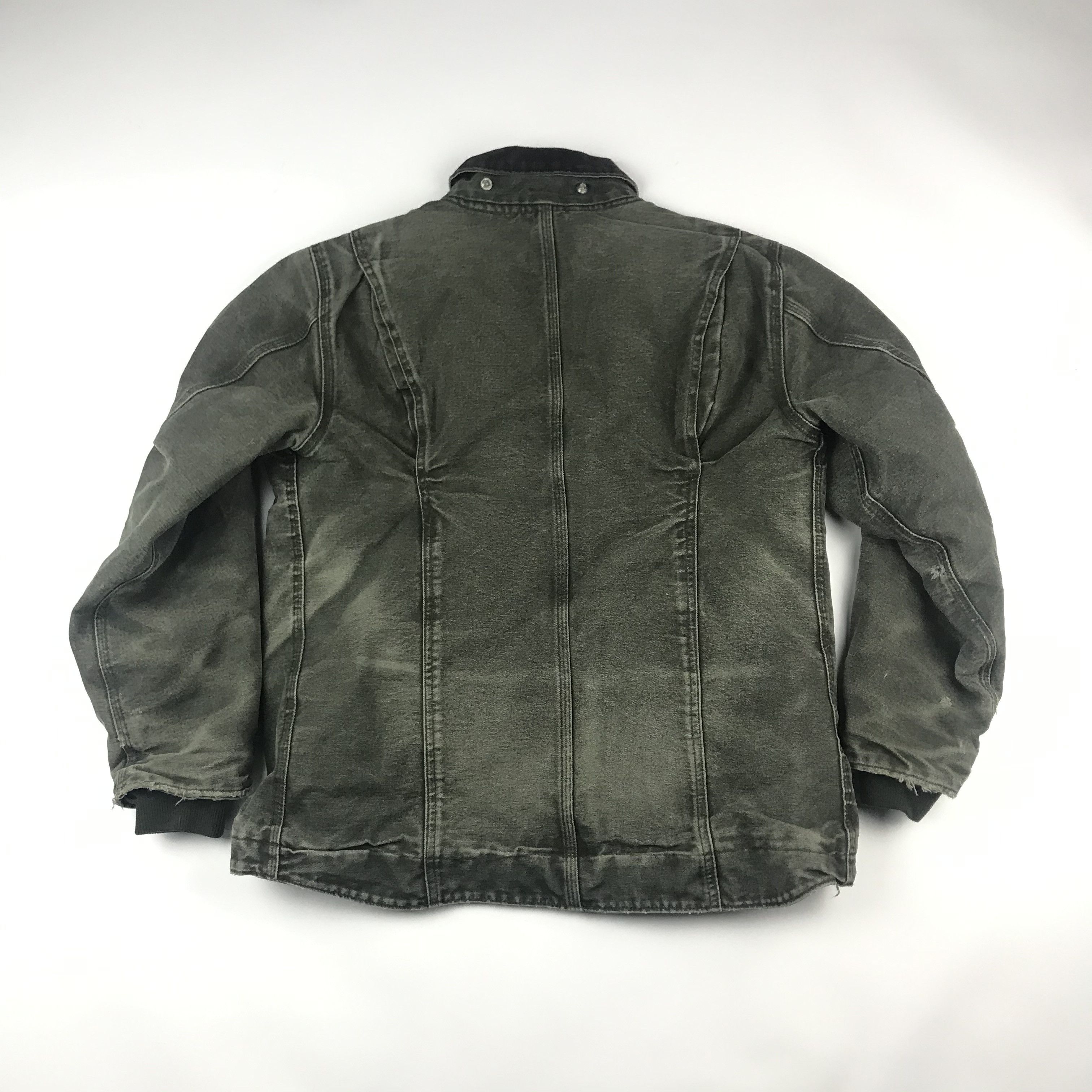 Carhartt × Vintage INSANE Vintage CARHARTT Faded Olive Jacket w Corduroy Collar Size US M / EU 48-50 / 2 - 5 Thumbnail