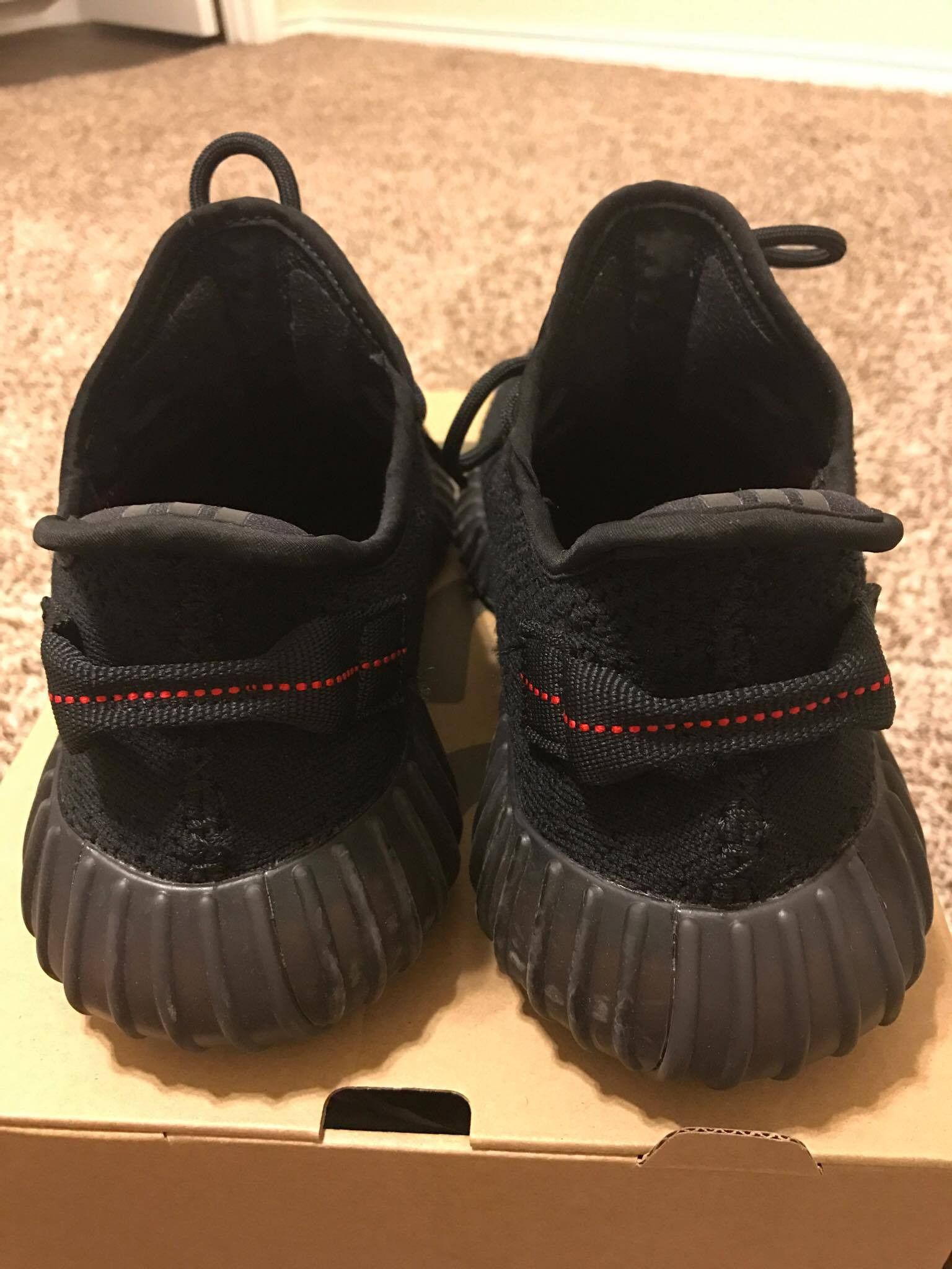 Adidas ADIDAS YEEZY BOOST 350 V2 BLACK RED BRED CP9652 LEGIT with Adidas receipt-Sz 9 Size US 9 / EU 42 - 6 Preview