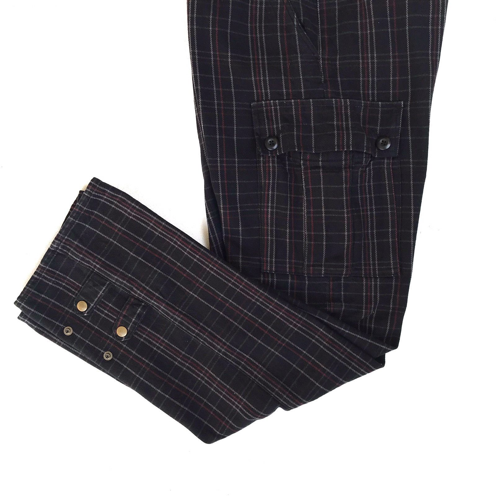 Japanese Brand Japan Branded PPFM Plaid Checked Cargo Pockets Pant Size US 31 - 5 Thumbnail