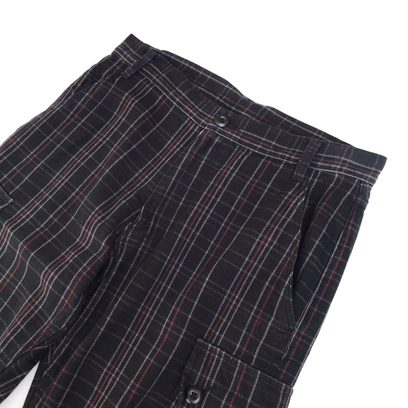Japanese Brand Japan Branded PPFM Plaid Checked Cargo Pockets Pant Size US 31 - 2 Thumbnail