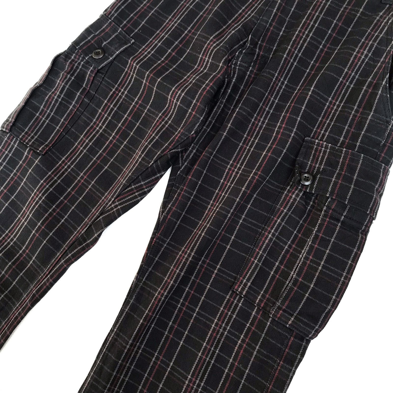 Japanese Brand Japan Branded PPFM Plaid Checked Cargo Pockets Pant Size US 31 - 3 Thumbnail
