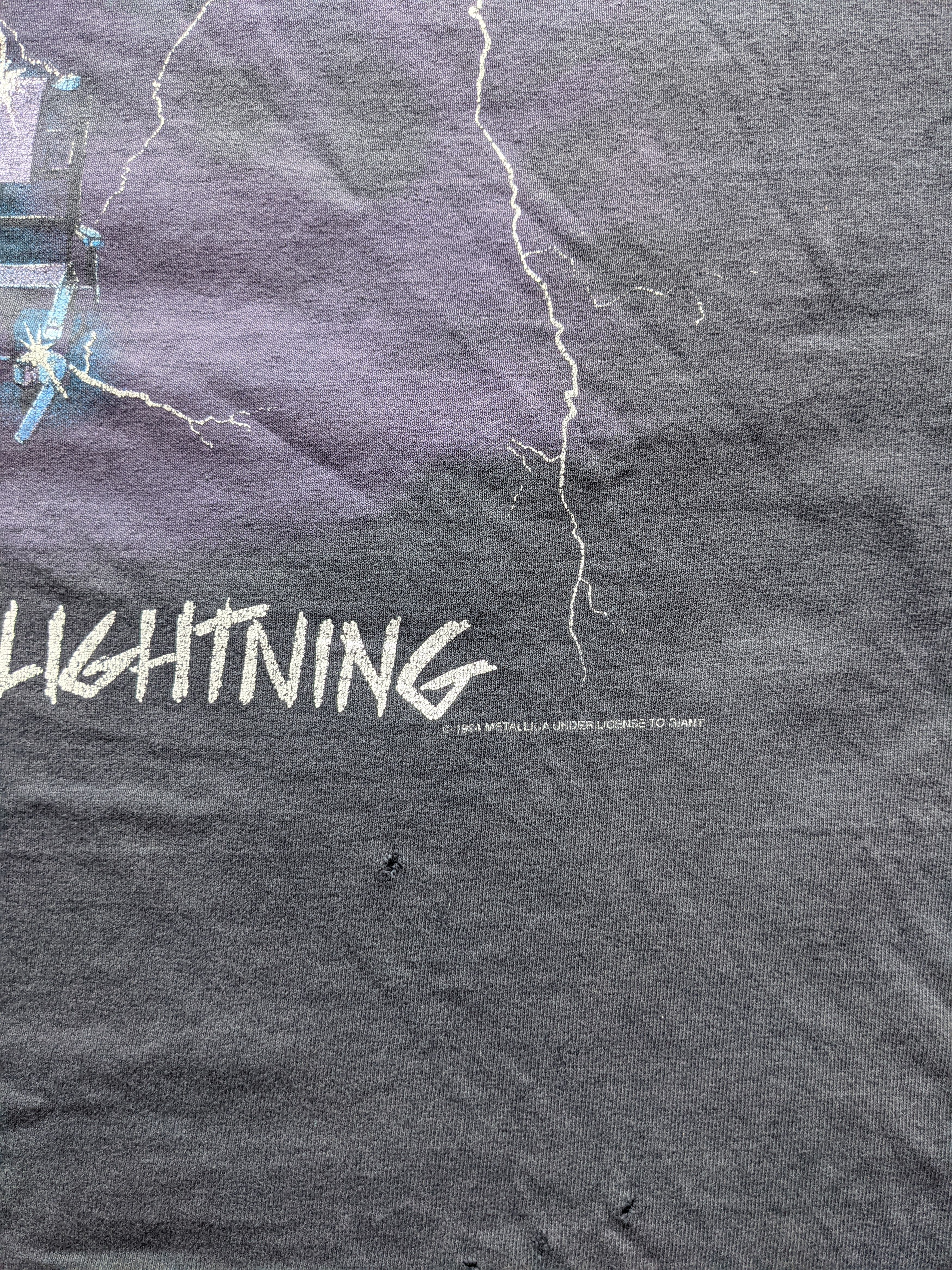 Band Tees × Metallica × Vintage Vintage 1994 distressed METALICCA Ride The Lighting Size US XL / EU 56 / 4 - 6 Thumbnail