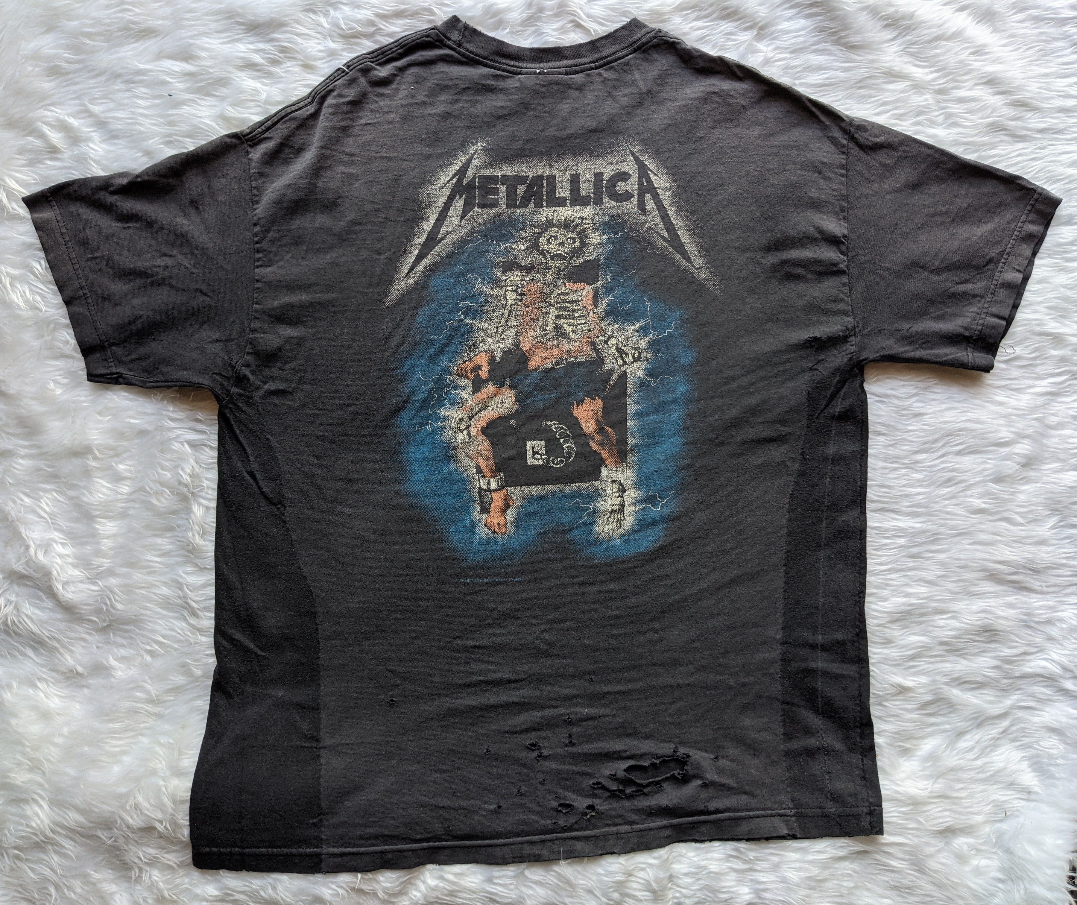Band Tees × Metallica × Vintage Vintage 1994 distressed METALICCA Ride The Lighting Size US XL / EU 56 / 4 - 4 Thumbnail