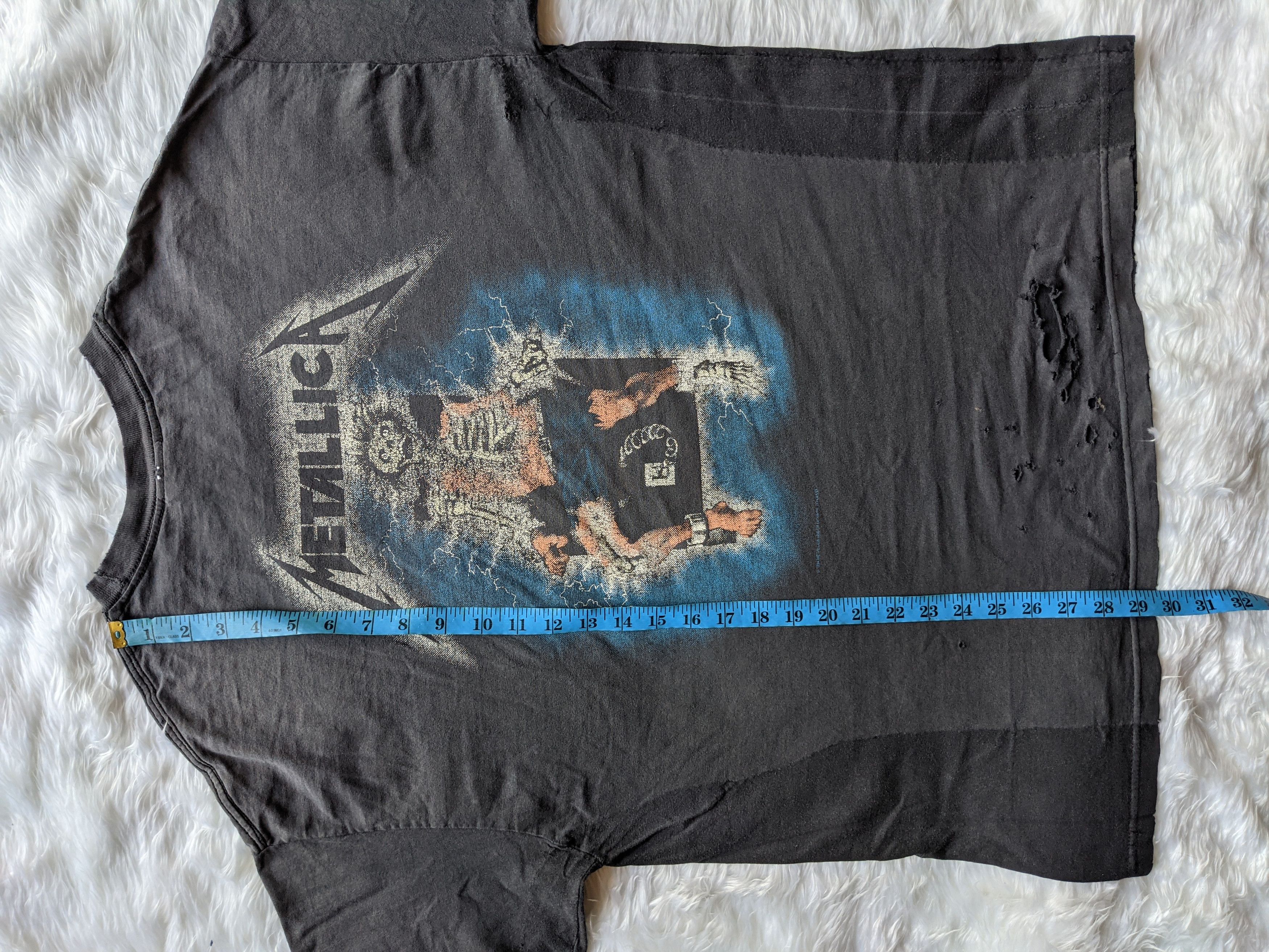 Band Tees × Metallica × Vintage Vintage 1994 distressed METALICCA Ride The Lighting Size US XL / EU 56 / 4 - 9 Thumbnail