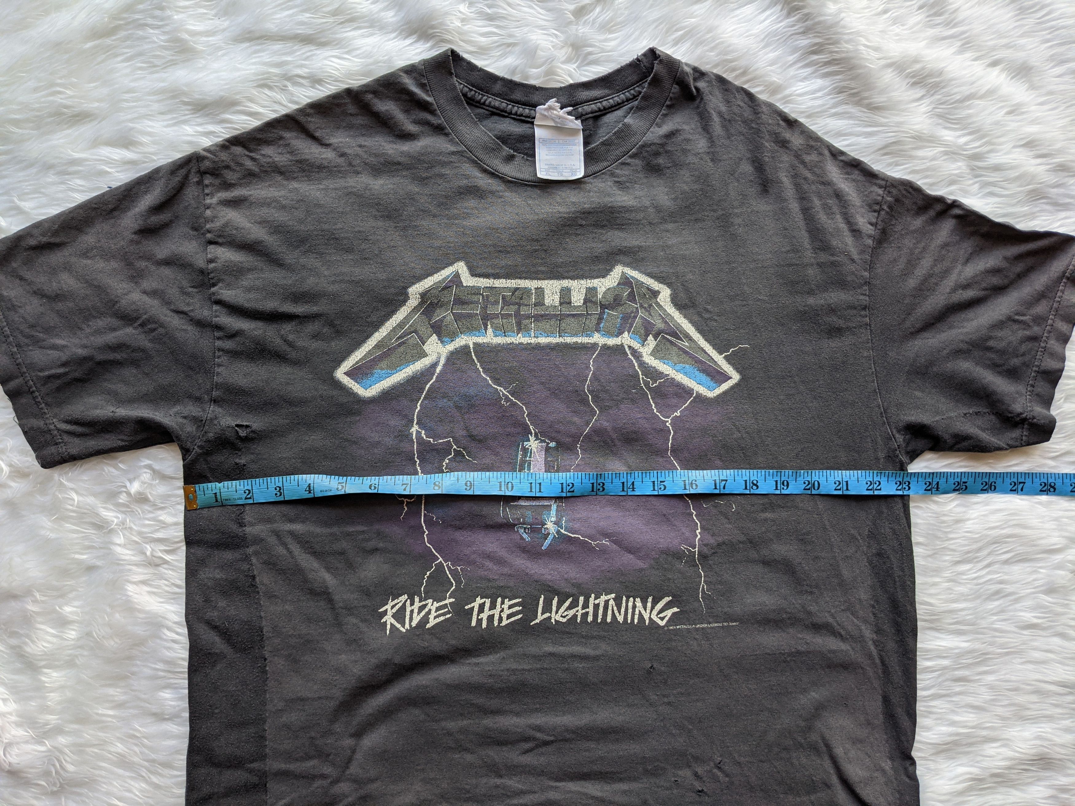 Band Tees × Metallica × Vintage Vintage 1994 distressed METALICCA Ride The Lighting Size US XL / EU 56 / 4 - 8 Thumbnail
