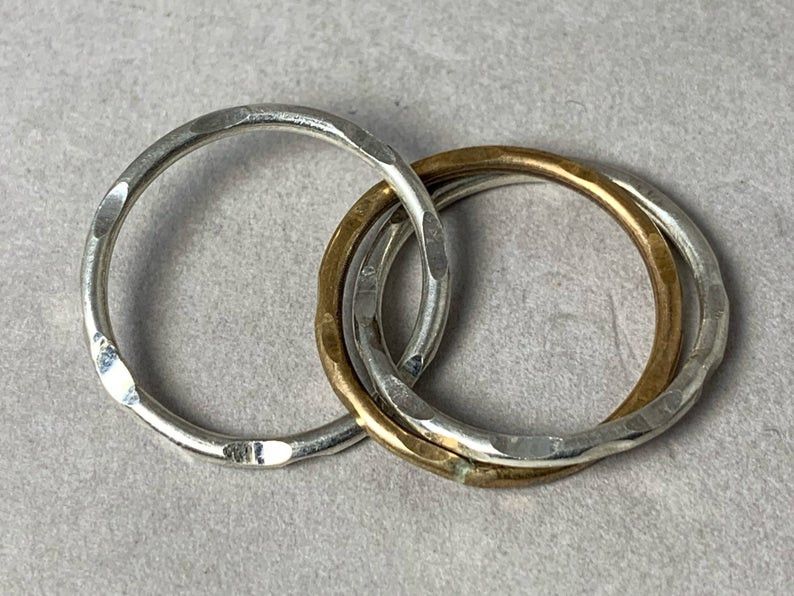 Handmade Spiral Ring, Wedding Ring, Stacking Ring, Textured Ring, Size ONE SIZE - 3 Thumbnail