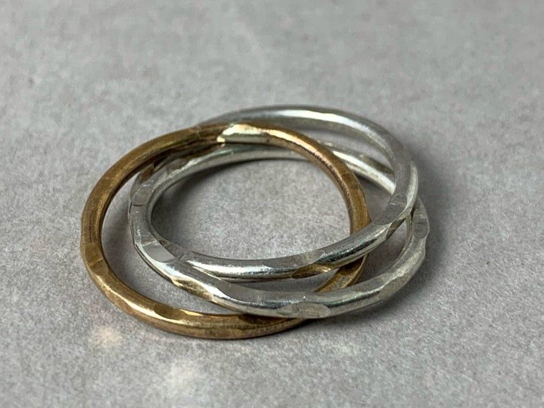 Handmade Spiral Ring, Wedding Ring, Stacking Ring, Textured Ring, Size ONE SIZE - 2 Thumbnail