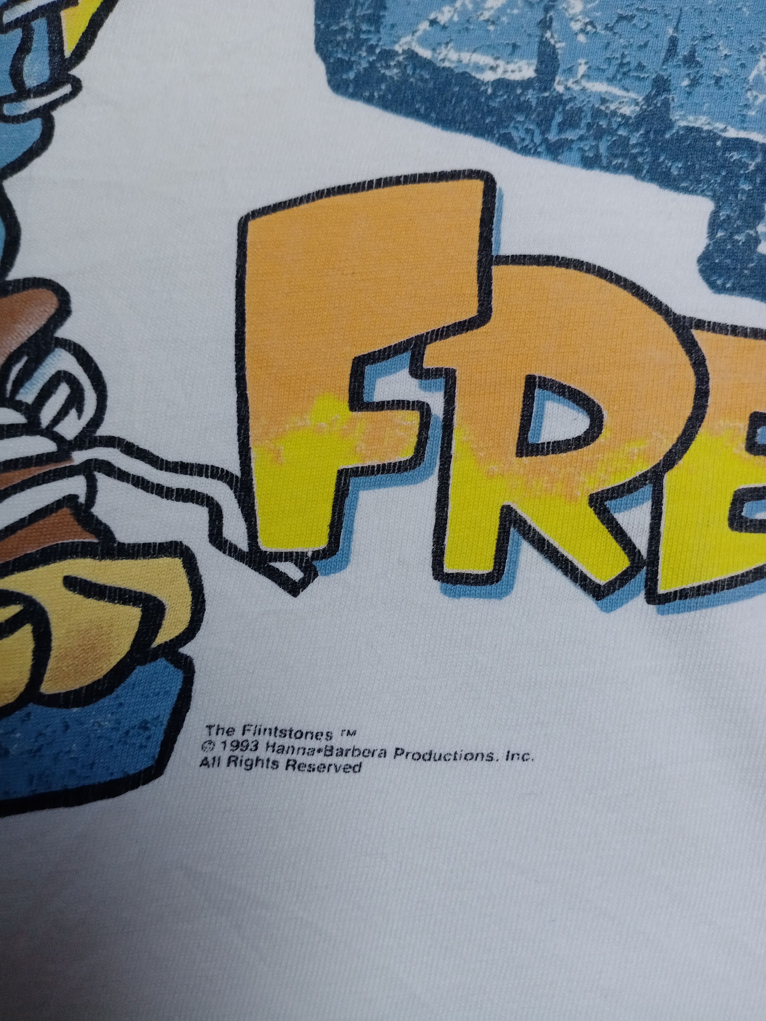 Cartoon Network × Vintage Vintage 1993 The Flintstones Phat Fred Cartoon T-shirt Size US XL / EU 56 / 4 - 3 Thumbnail