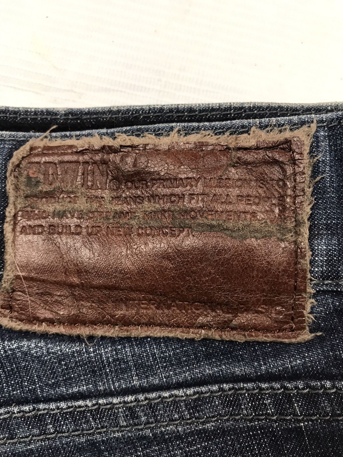 Edwin denim soft cotton inside