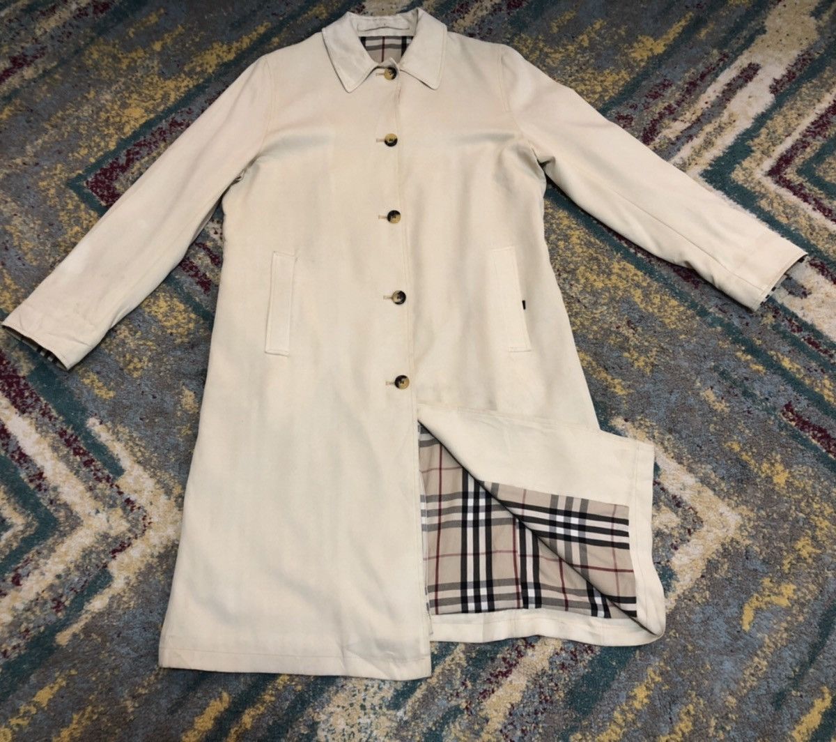 Burberry × Burberry Prorsum Burberry Single Breasted Nova Check Long Jacket Size US S / EU 44-46 / 1 - 5 Thumbnail
