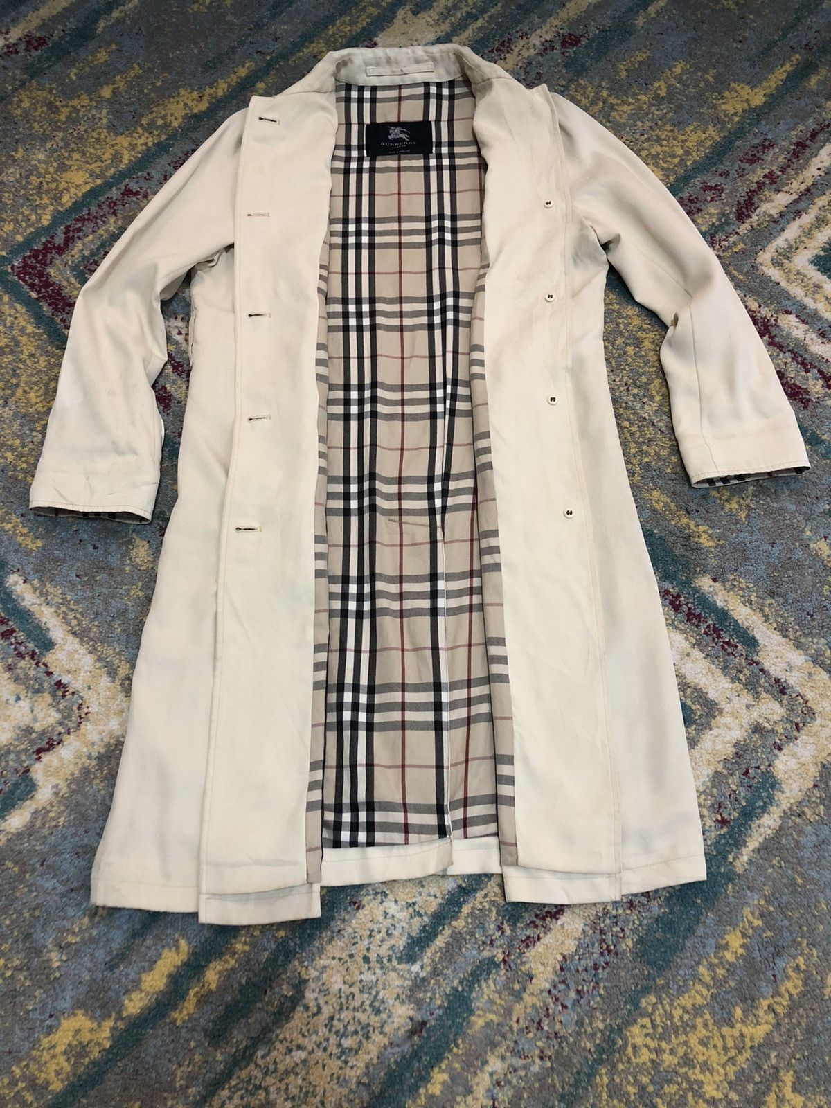 Burberry × Burberry Prorsum Burberry Single Breasted Nova Check Long Jacket Size US S / EU 44-46 / 1 - 6 Thumbnail