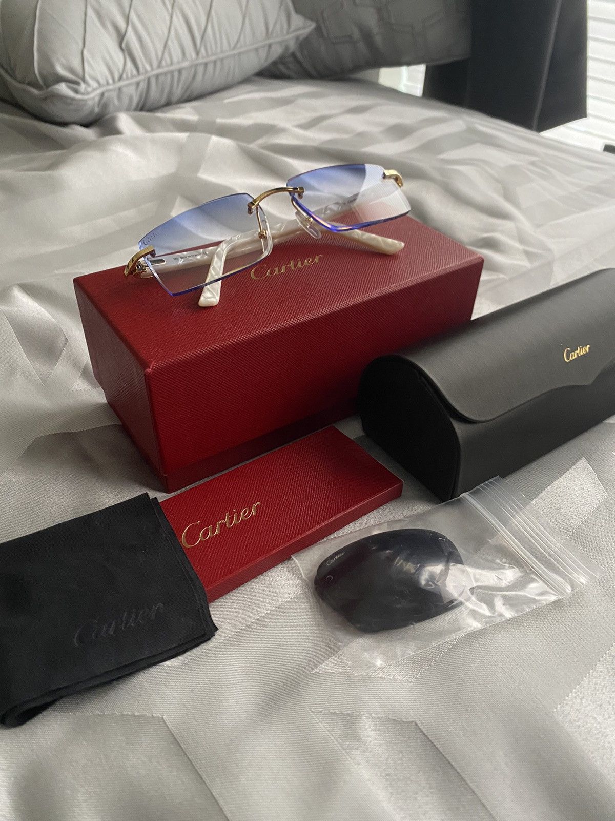 Cartier Cartier rimless frames CT0034RS w/ custom lens | Grailed