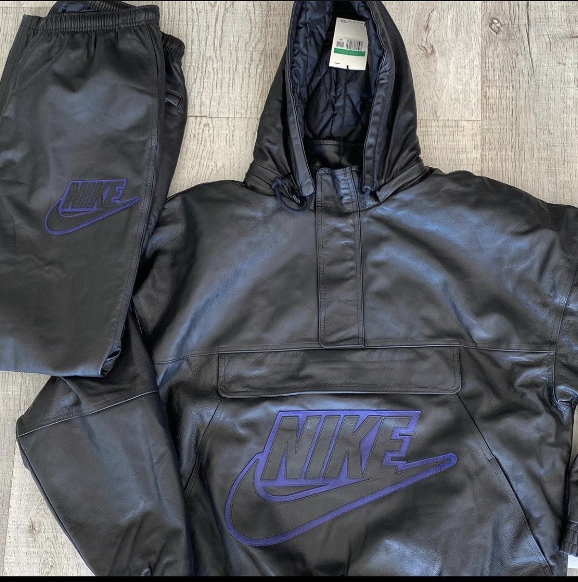 Supreme Supreme x Nike leather sweats suit | Grailed