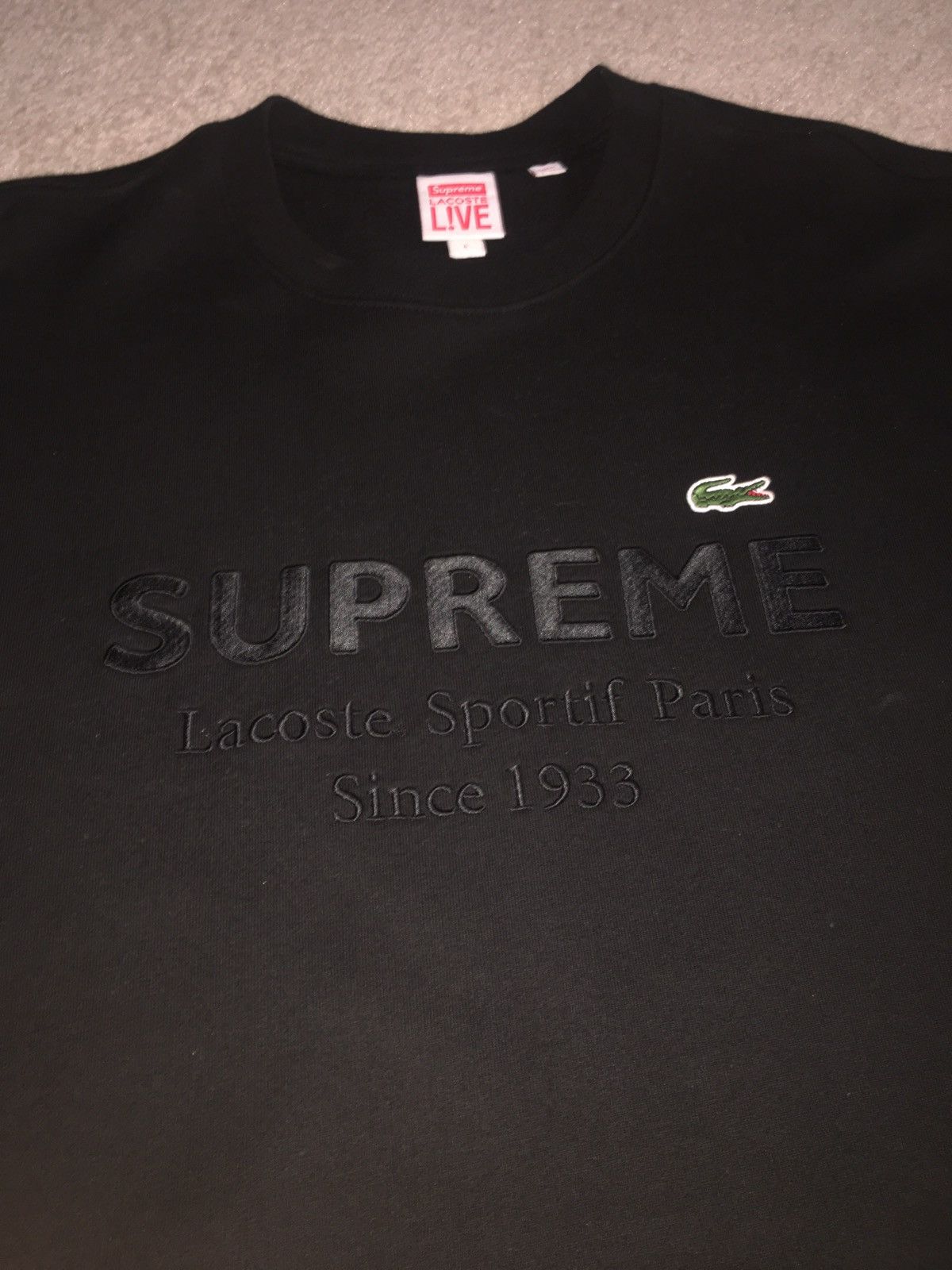 Supreme LACOSTE Crewneck Green Men's - SS18 - US