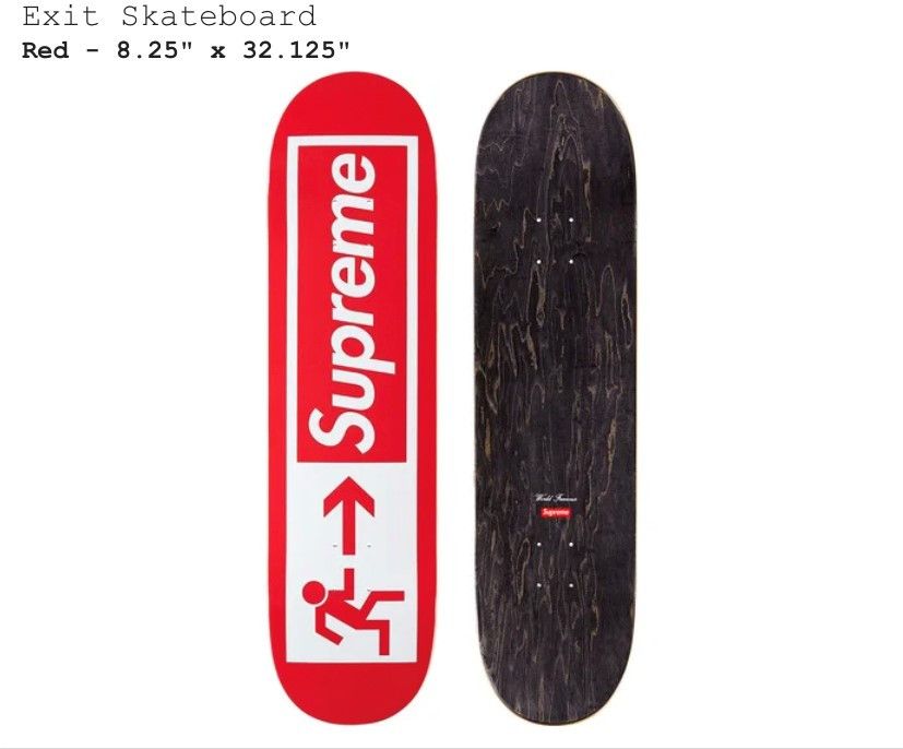 Supreme Supreme Exit Skateboard Deck Red SS21 | Grailed