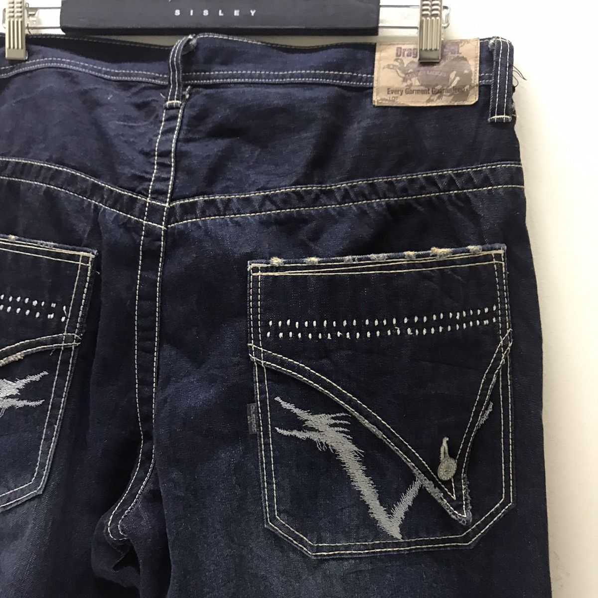 Japanese Brand Japanese Brand Dragon Spiral Long Flap Denim Jeans Size US 38 / EU 54 - 13 Thumbnail