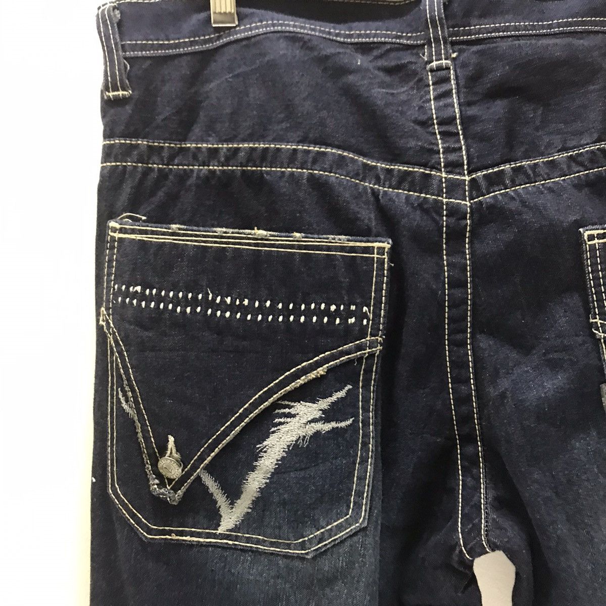 Japanese Brand Japanese Brand Dragon Spiral Long Flap Denim Jeans Size US 38 / EU 54 - 12 Thumbnail