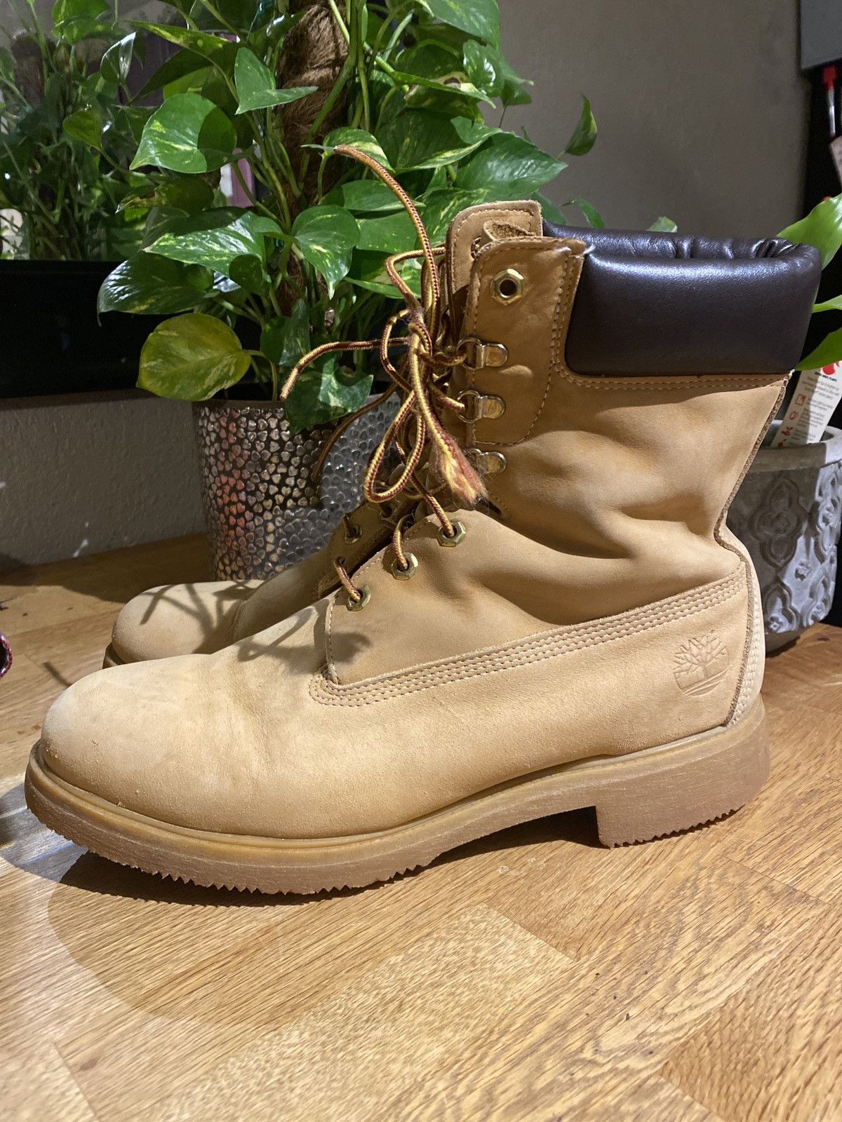 Leather Vintage 90s Timberland classic work boots Size US 12 / EU 45 - 1 Thumbnail