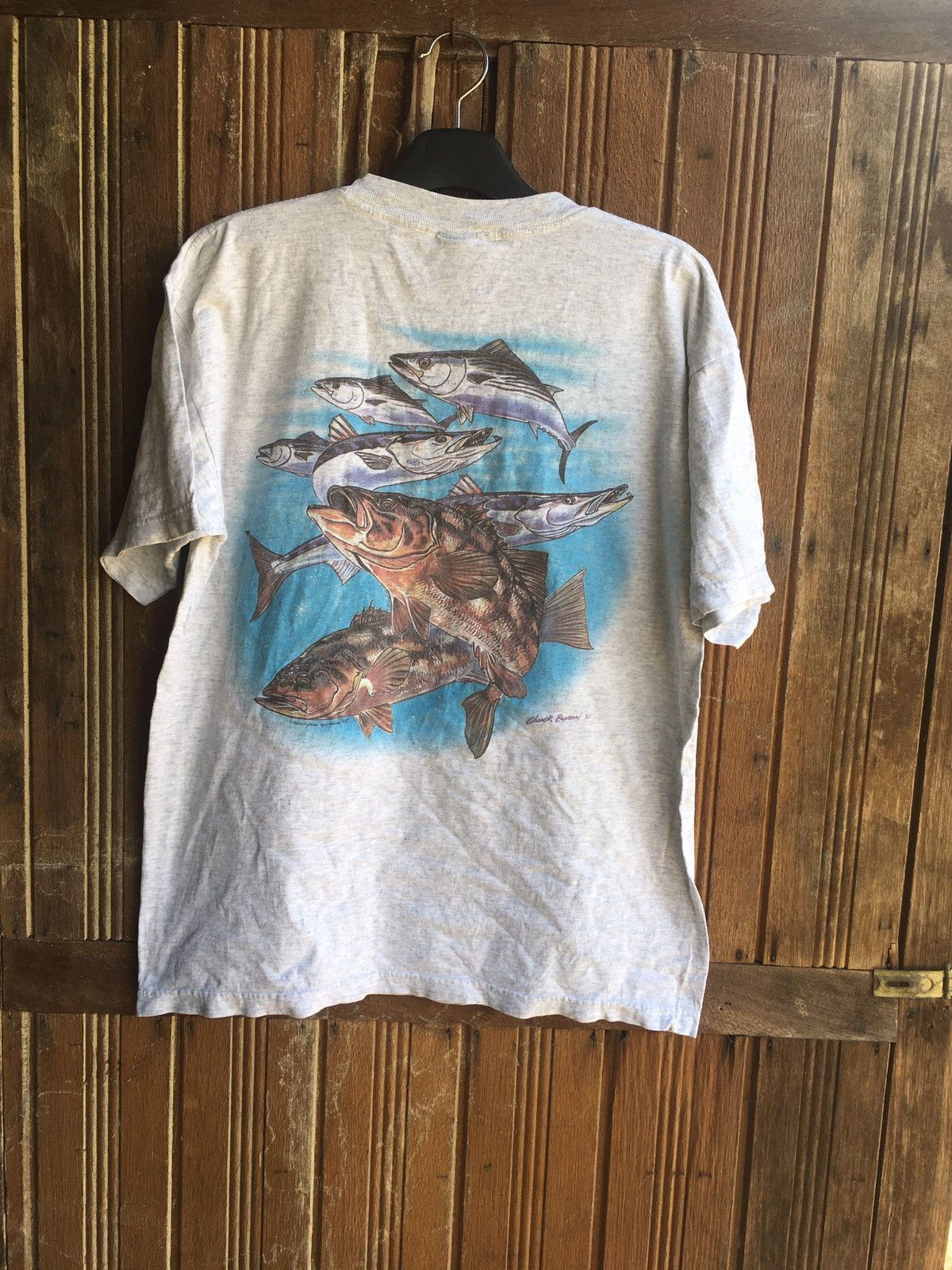 Vintage Rare vintage 90s FISH graphics by chuck byron nice Design | Grailed