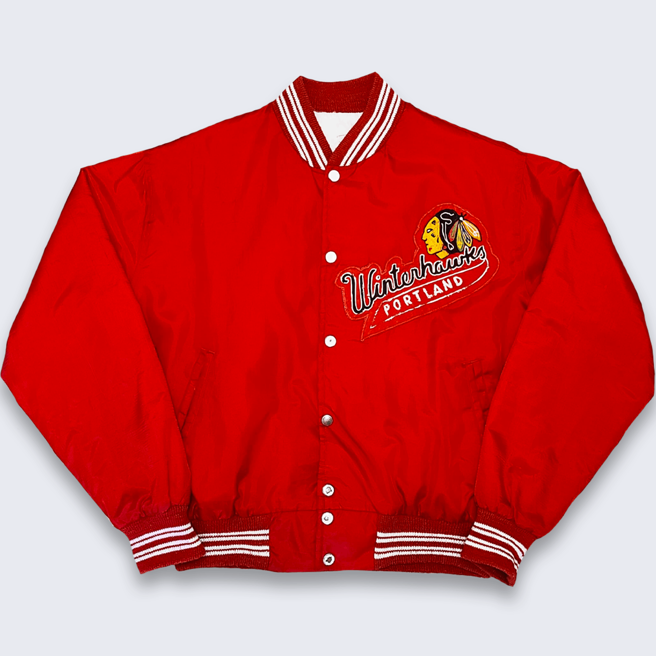 1980s factory Vintage USA Hockey Bomber Jacket