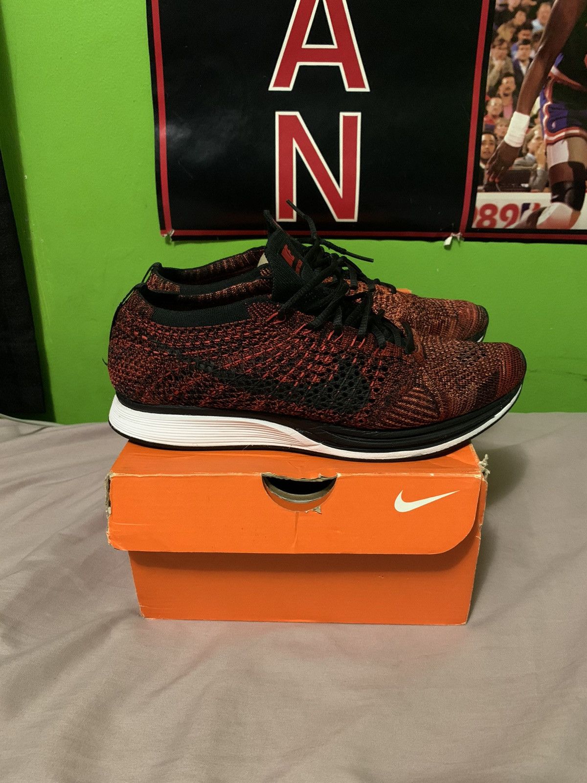 flyknit racer fire rooster