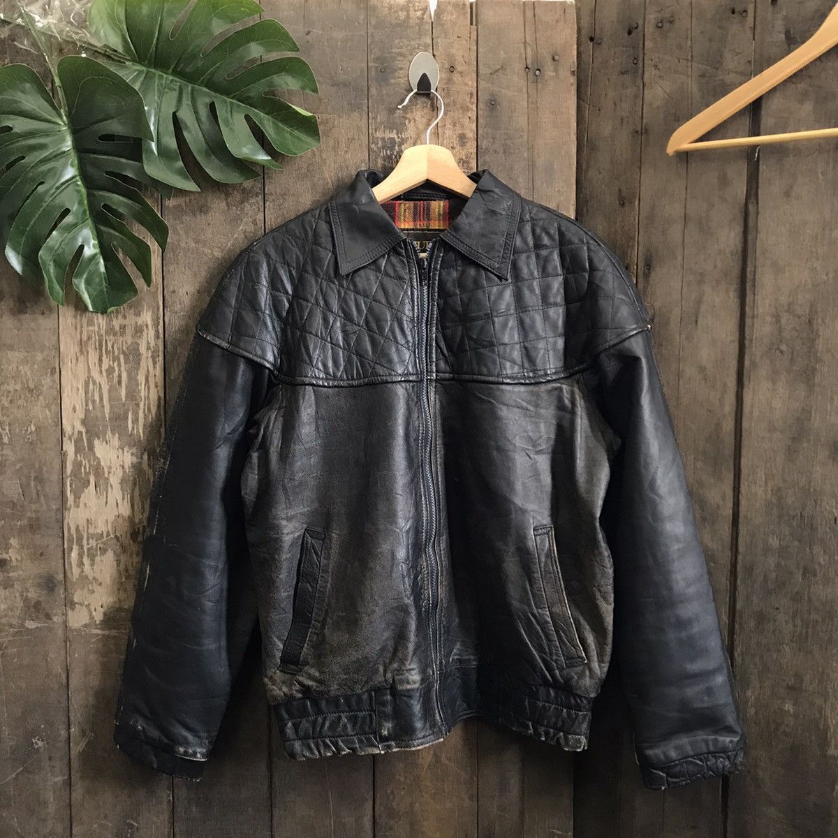 Leather Jacket × Vintage Vintage Lesuede Leather Jacket (England 