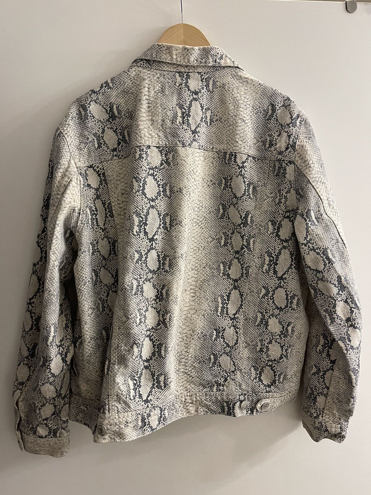 Zara Snakeskin Print Trucker Jacket Size US XL / EU 56 / 4 - 3 Thumbnail