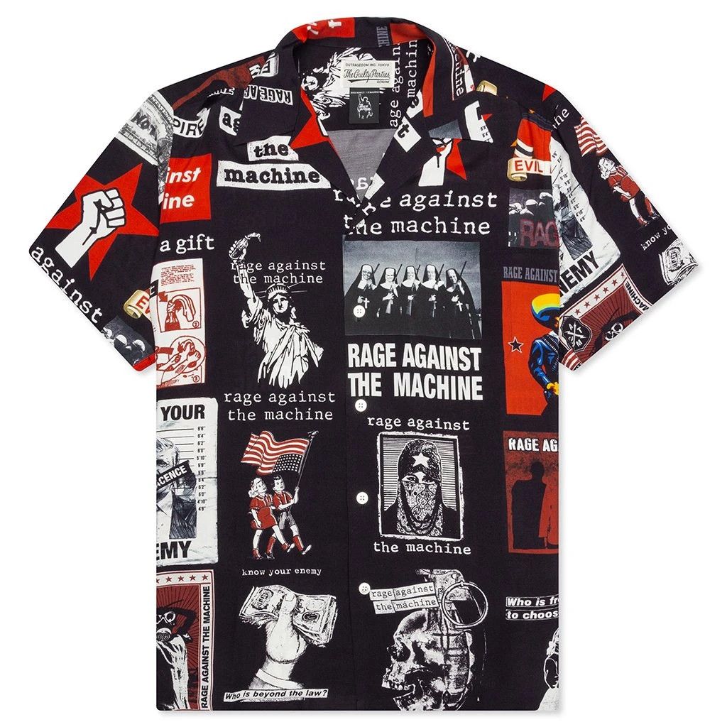 WACKO MARIA RAGE AGAINST THE MACHINE HAWAIIAN SHIRT
