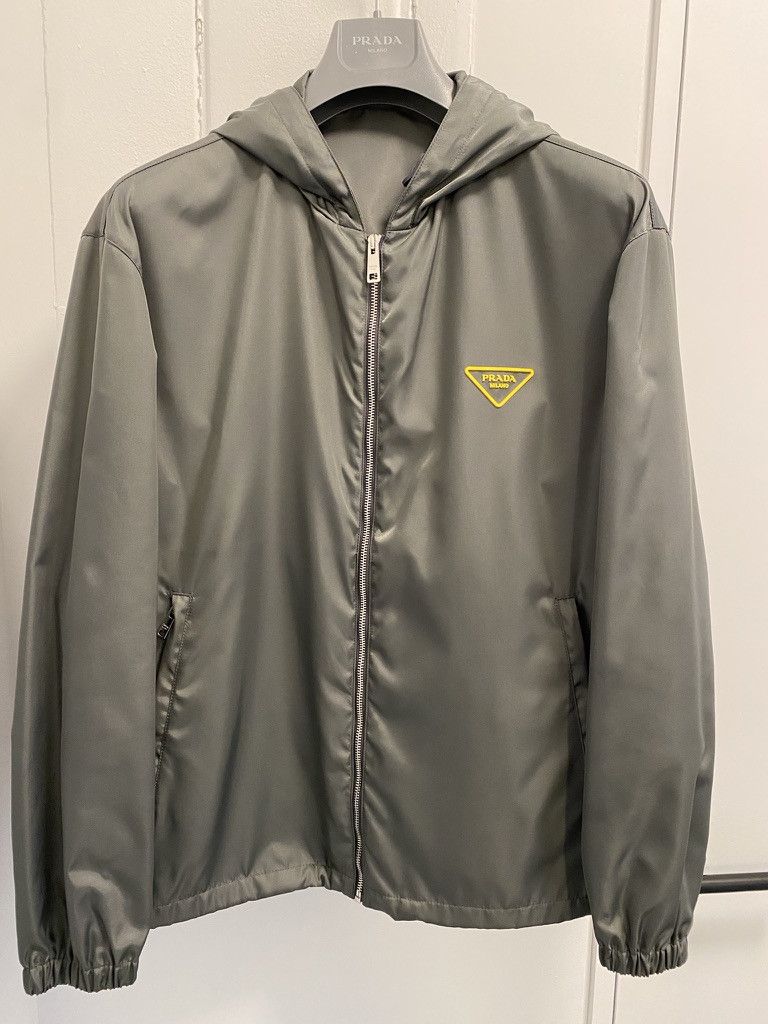 Prada windbreaker grey deals