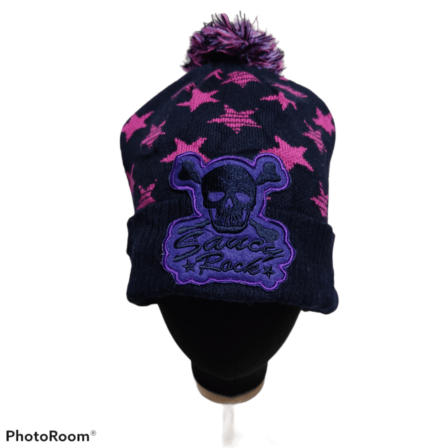 Japanese Brand Beanie Hats Saucy Rock Skulls Patched Size ONE SIZE - 1 Thumbnail