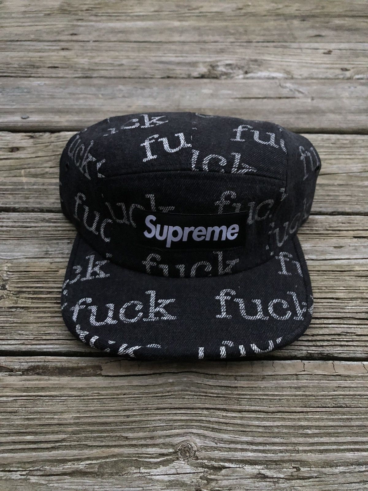 Supreme 2013 Supreme Fuck Denim Camp Cap 5 panel | Grailed