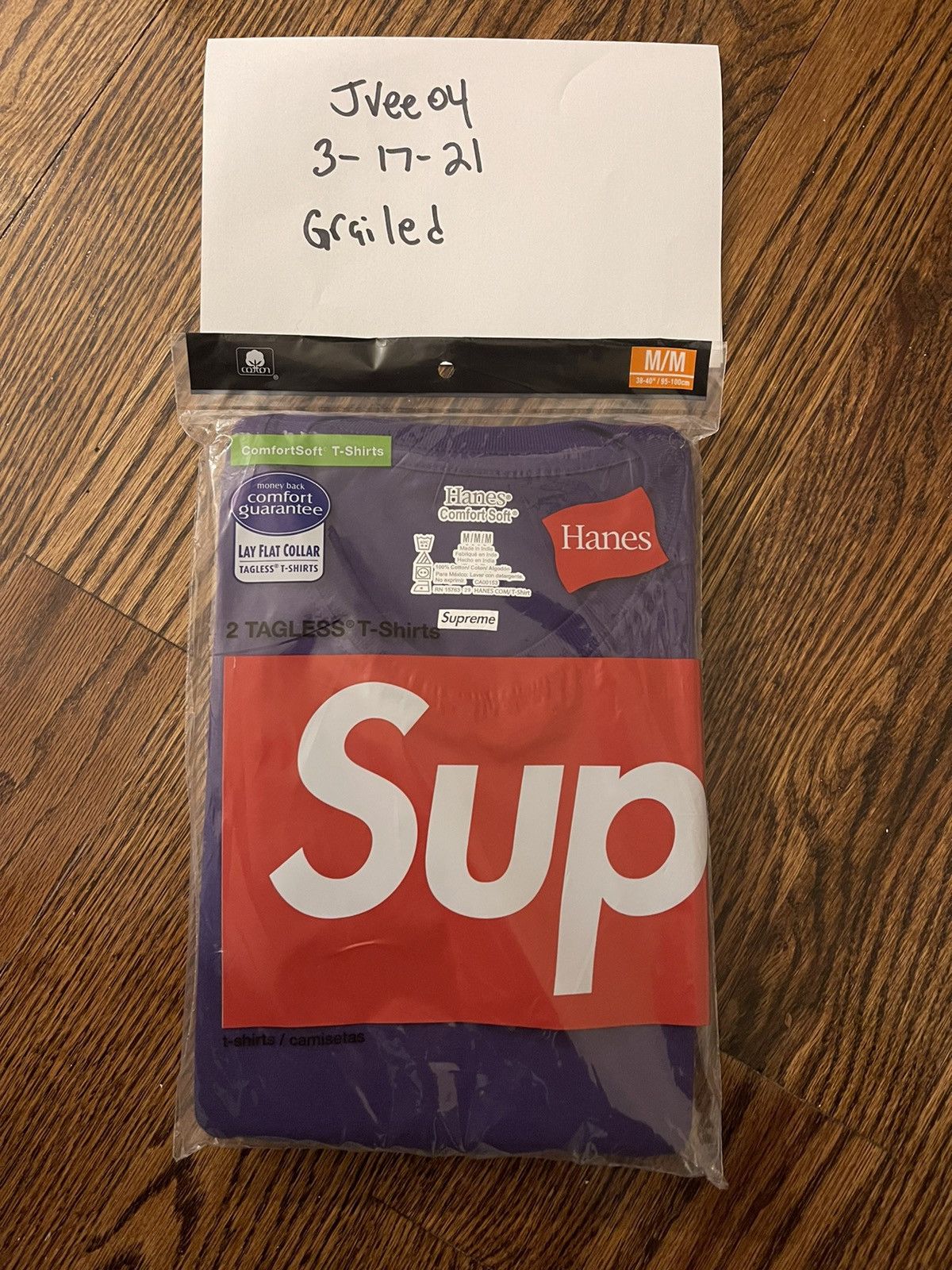 Supreme Hanes Tagless Tees (2 Pack) Purple - SS21 - US