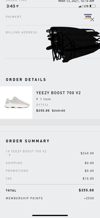 Adidas yeezy receipt hotsell