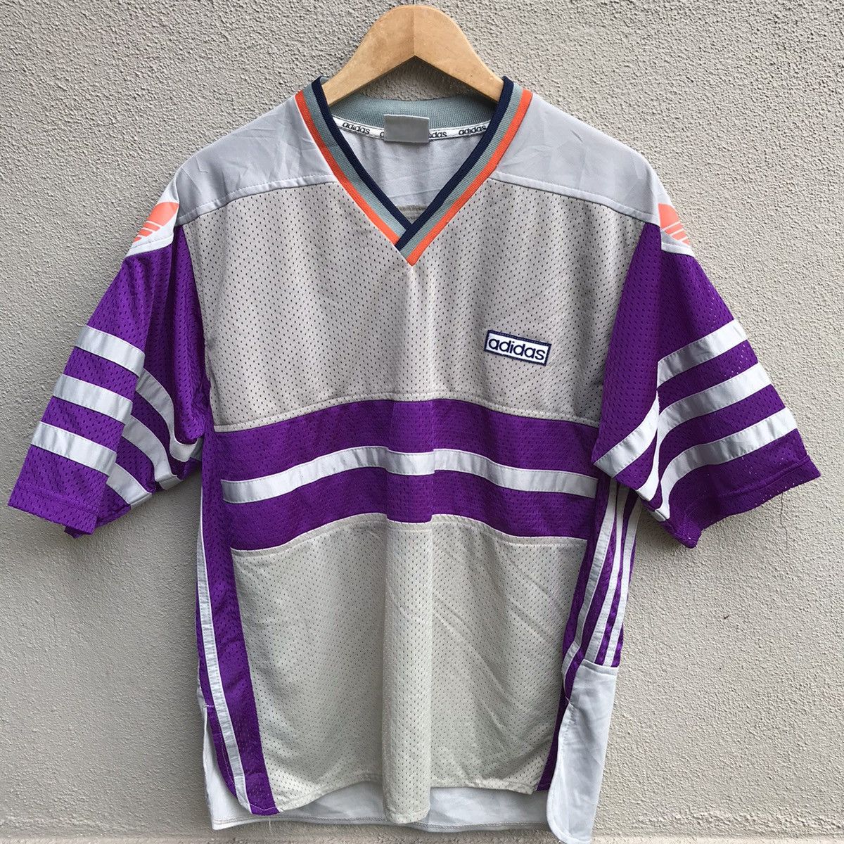Adidas Vintage 90s ADIDAS jersey trefoil 3stripes Size US XL / EU 56 / 4 - 2 Thumbnail