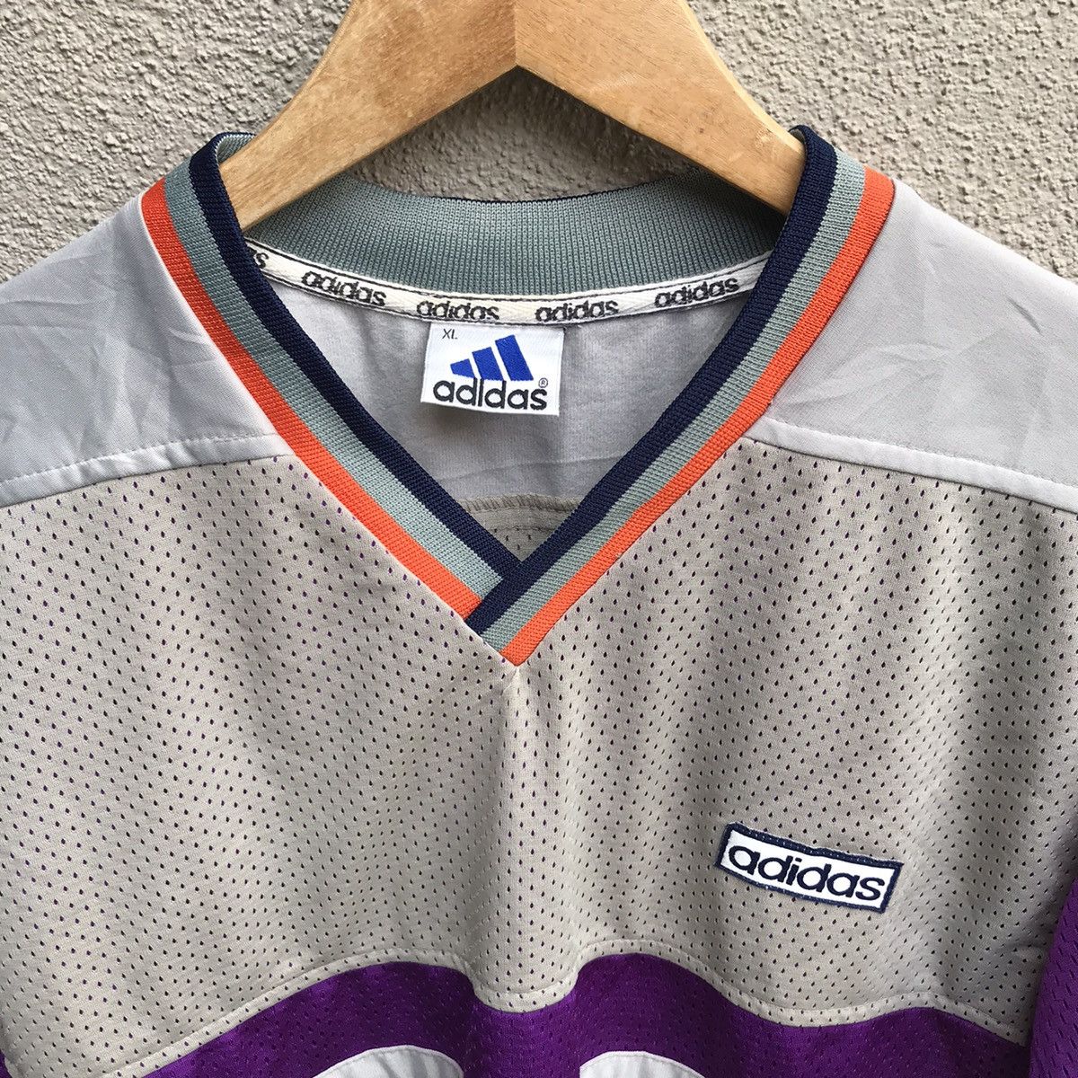 Adidas Vintage 90s ADIDAS jersey trefoil 3stripes Size US XL / EU 56 / 4 - 4 Thumbnail