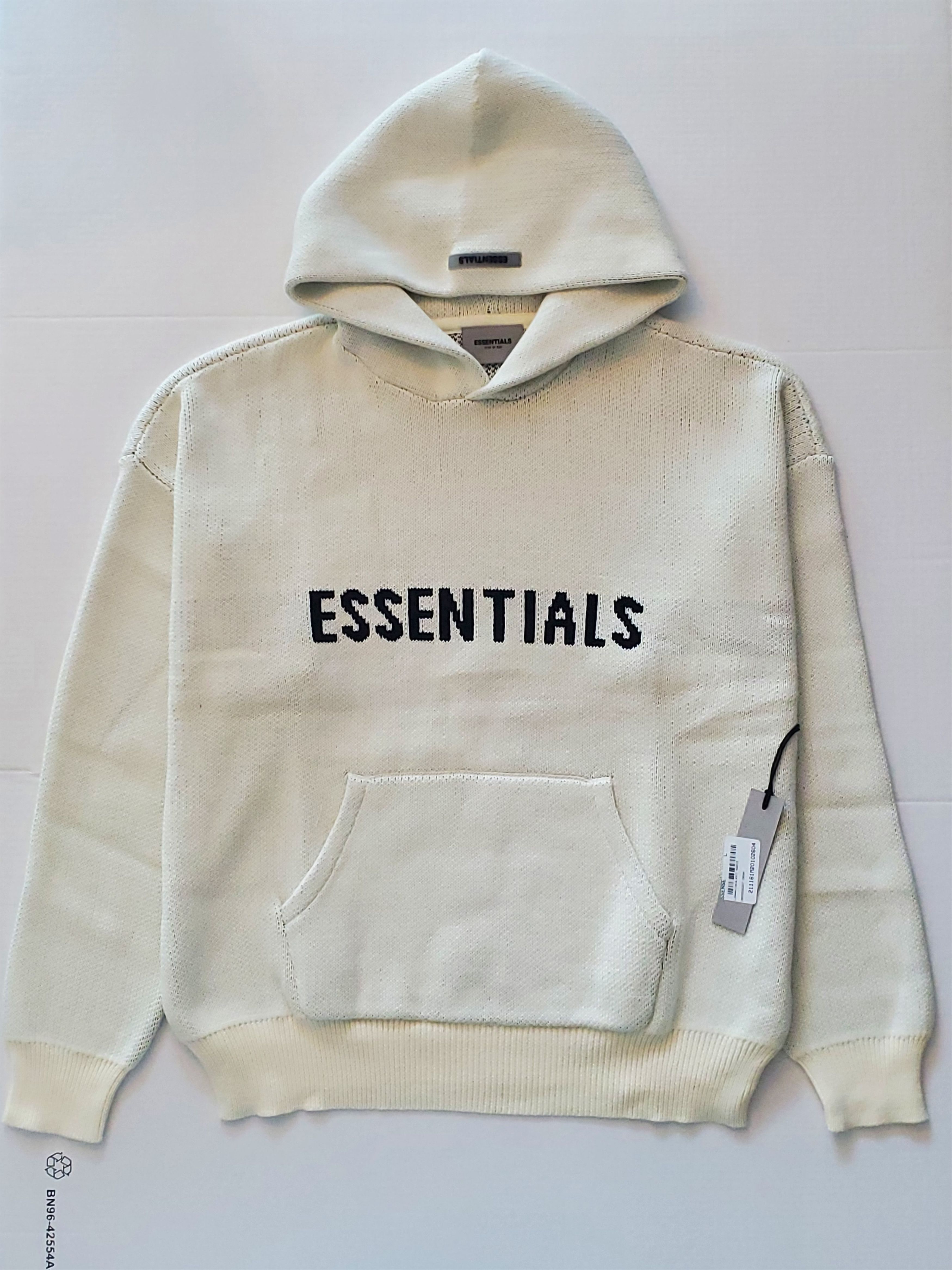 Fear of God ESSENTIALS Knit Hoodie Buttercream | Grailed