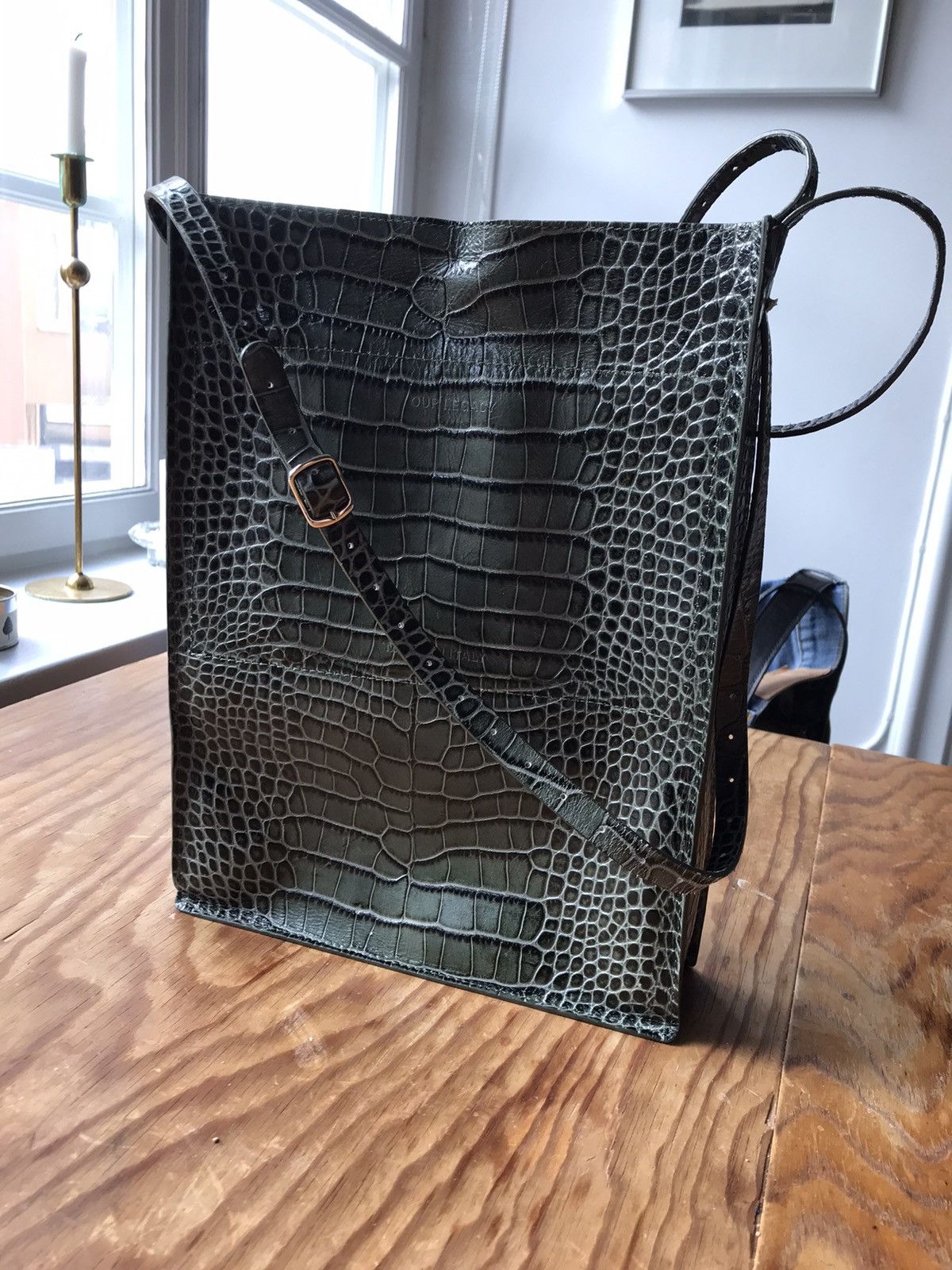 Our Legacy SUB TOTE OLIVE CROCO DEBOSSED | Grailed