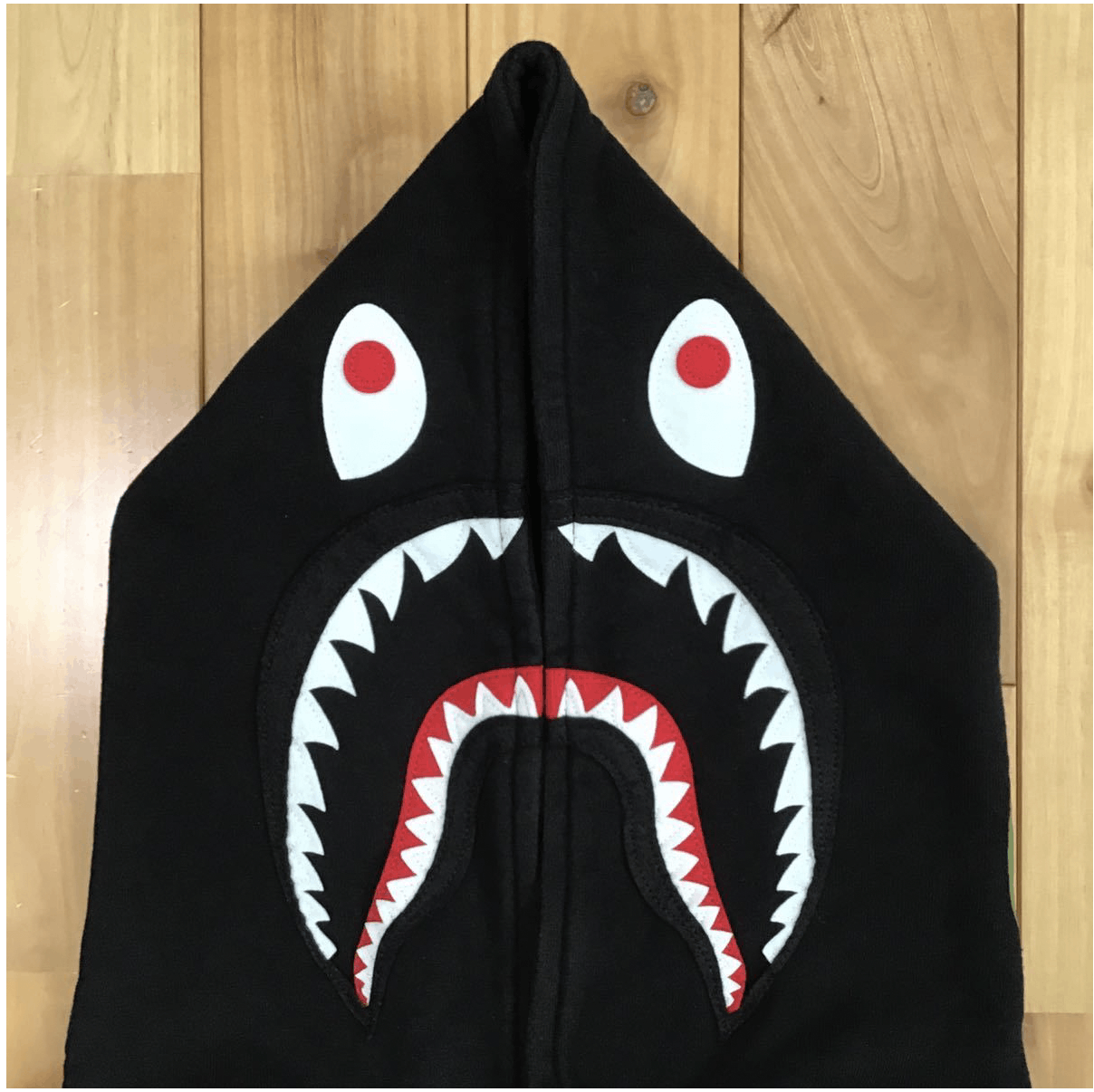 Bape SHARK SIDE ZIP WIDE LONG LENGTH PULLOVER HOODIE | Grailed 