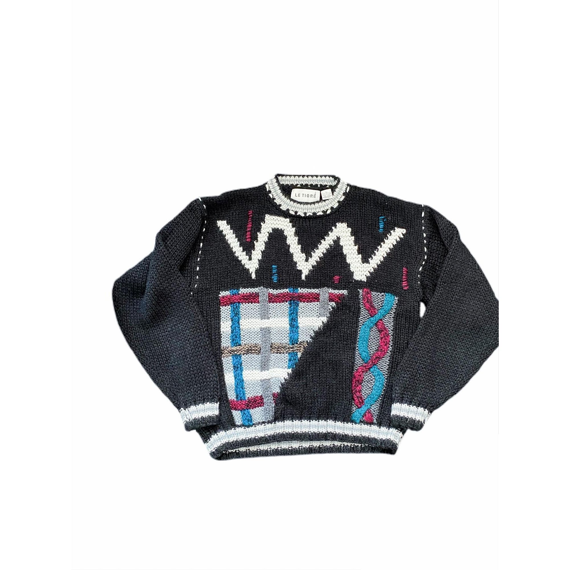 Le Tigre Vintage Le Tigre Graphic Mockneck Sweater | Size Lar | Grailed