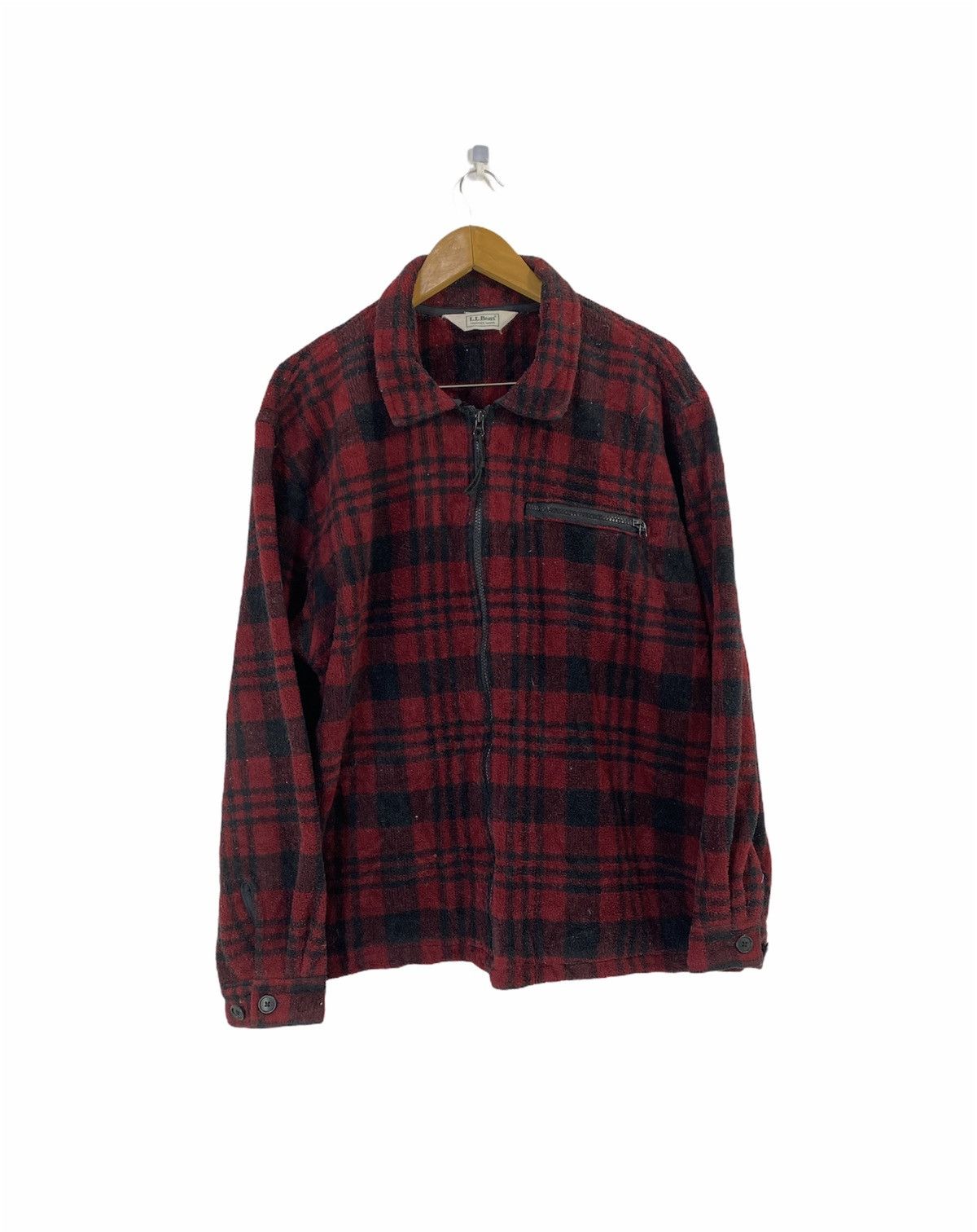 Vintage L.L. Bean Fleece Jacket Tartan Design