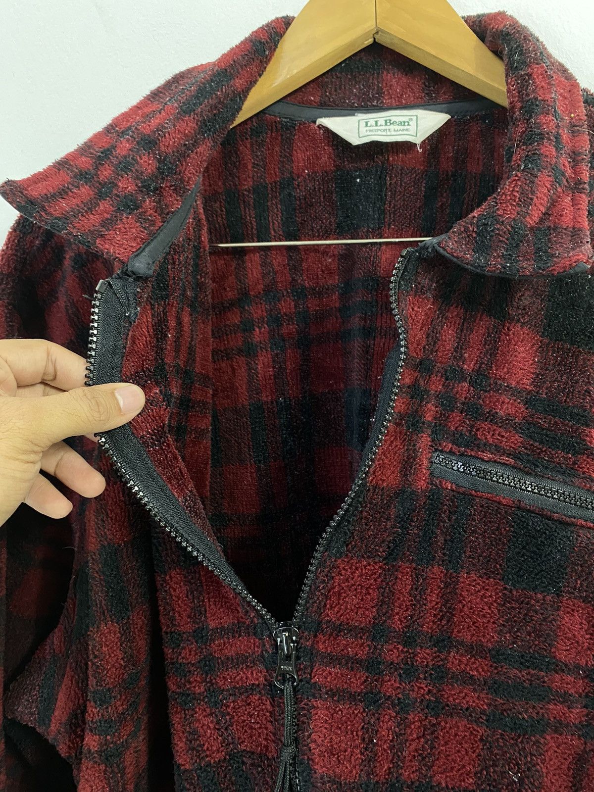 L.L. Bean Vintage L.L. Bean Fleece Jacket Tartan Design Size US M / EU 48-50 / 2 - 7 Thumbnail