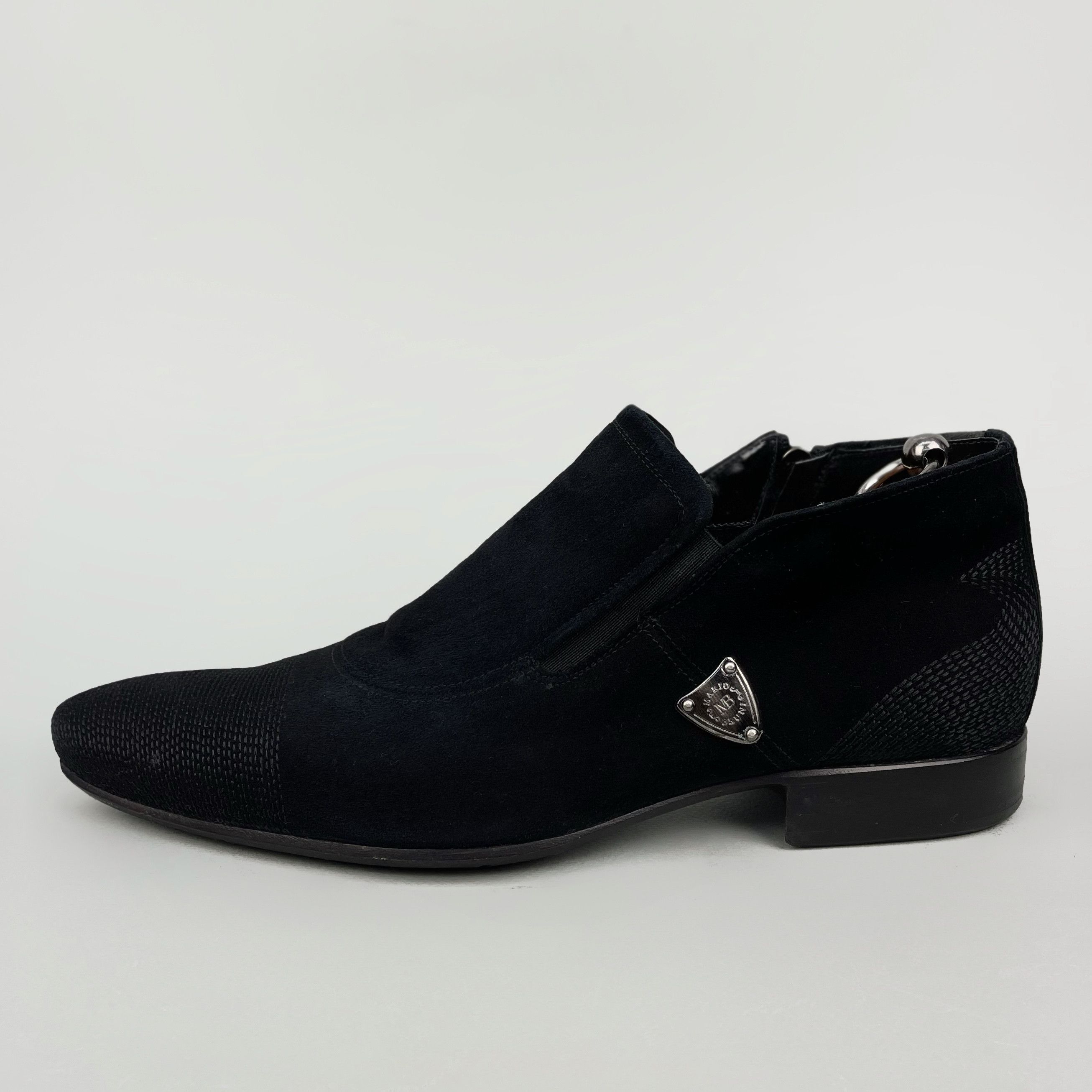 Mario Bruni Embroidered Boots Fall Winter Black Suede Zipped Size US 7 / EU 40 - 9 Thumbnail
